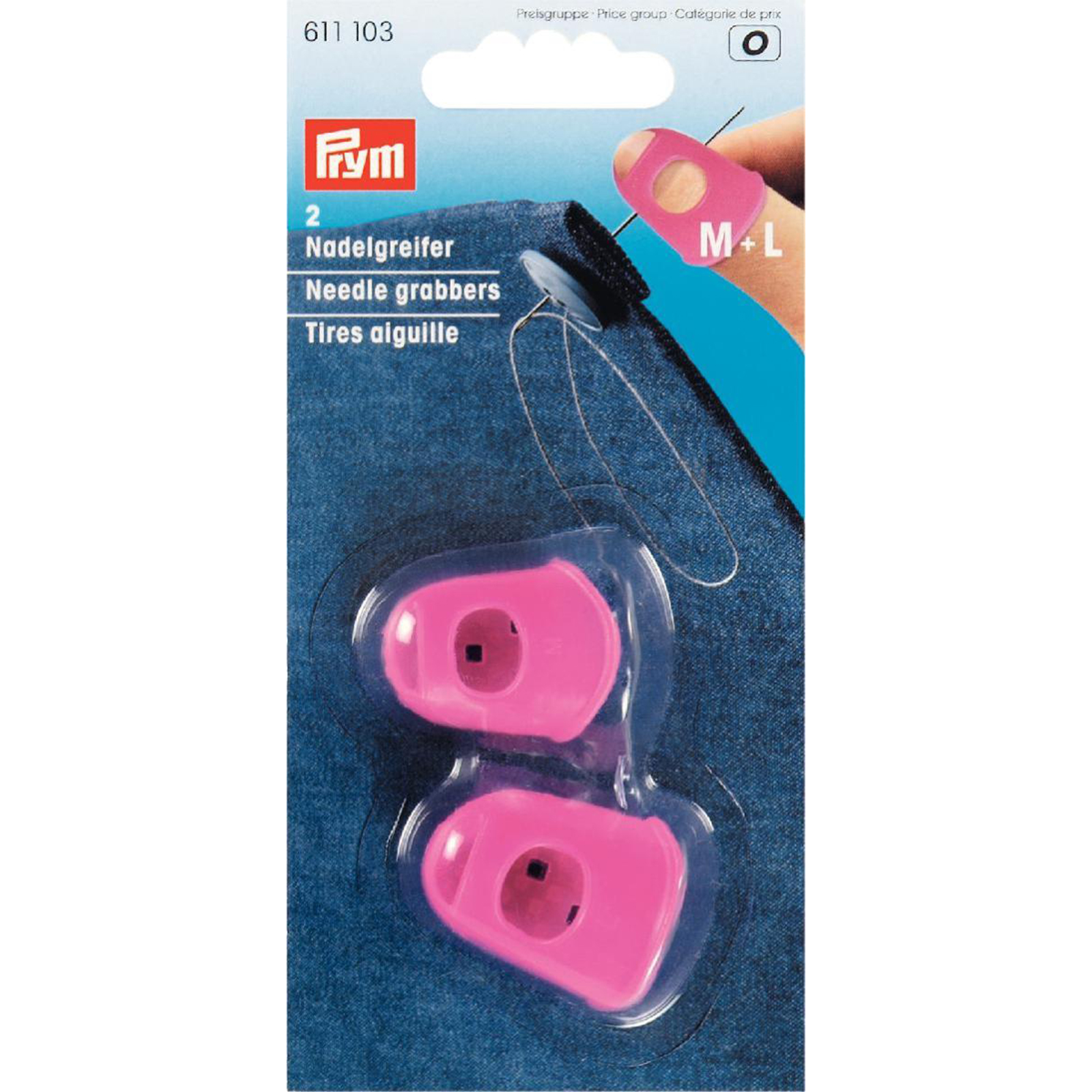 Prym 611103 Naaldgrijpers silicoon fuchsia M + L - Kaart