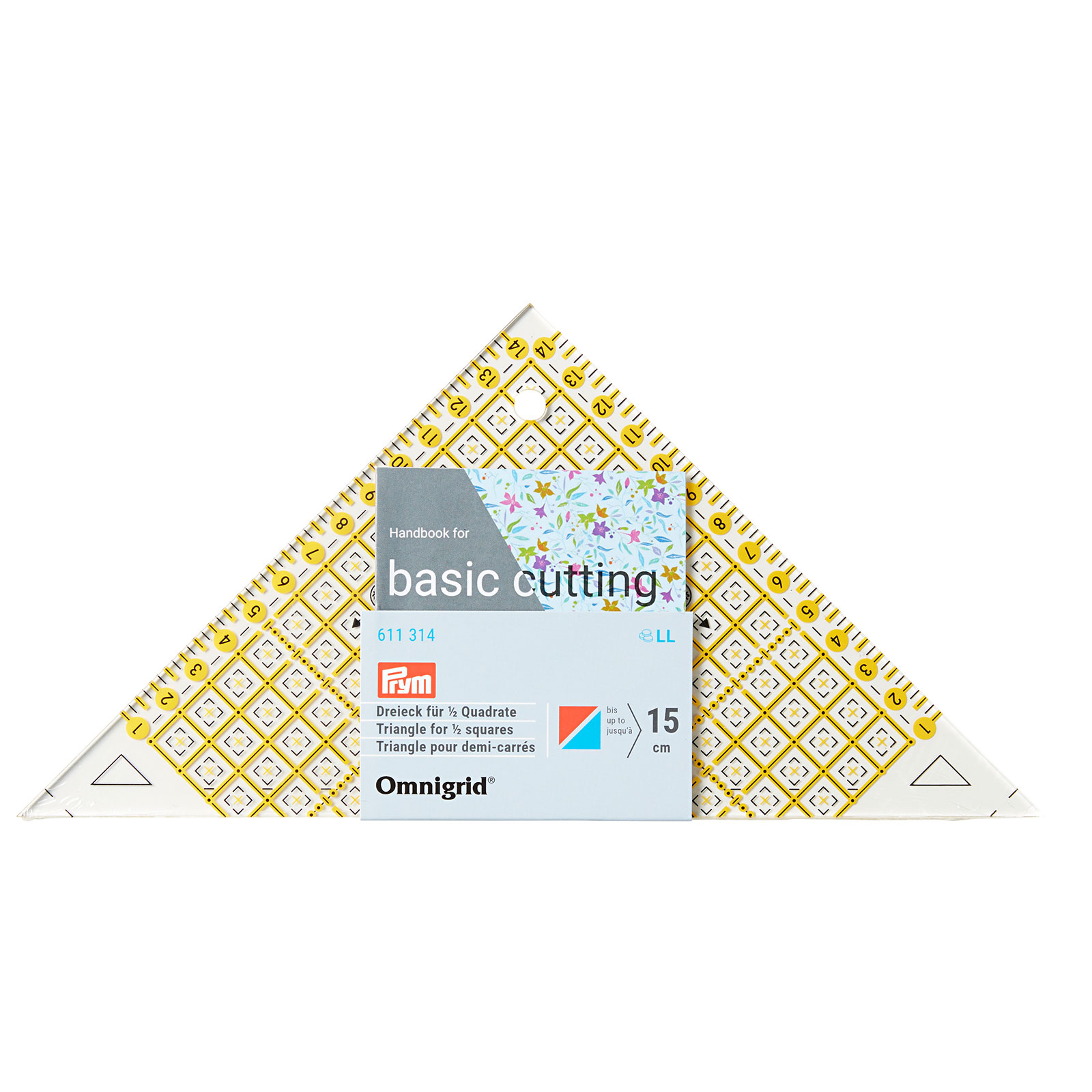 Prym 611314 Driehoek voor 1/2 kwadraat tot 15 cm Omnigrid - STUK