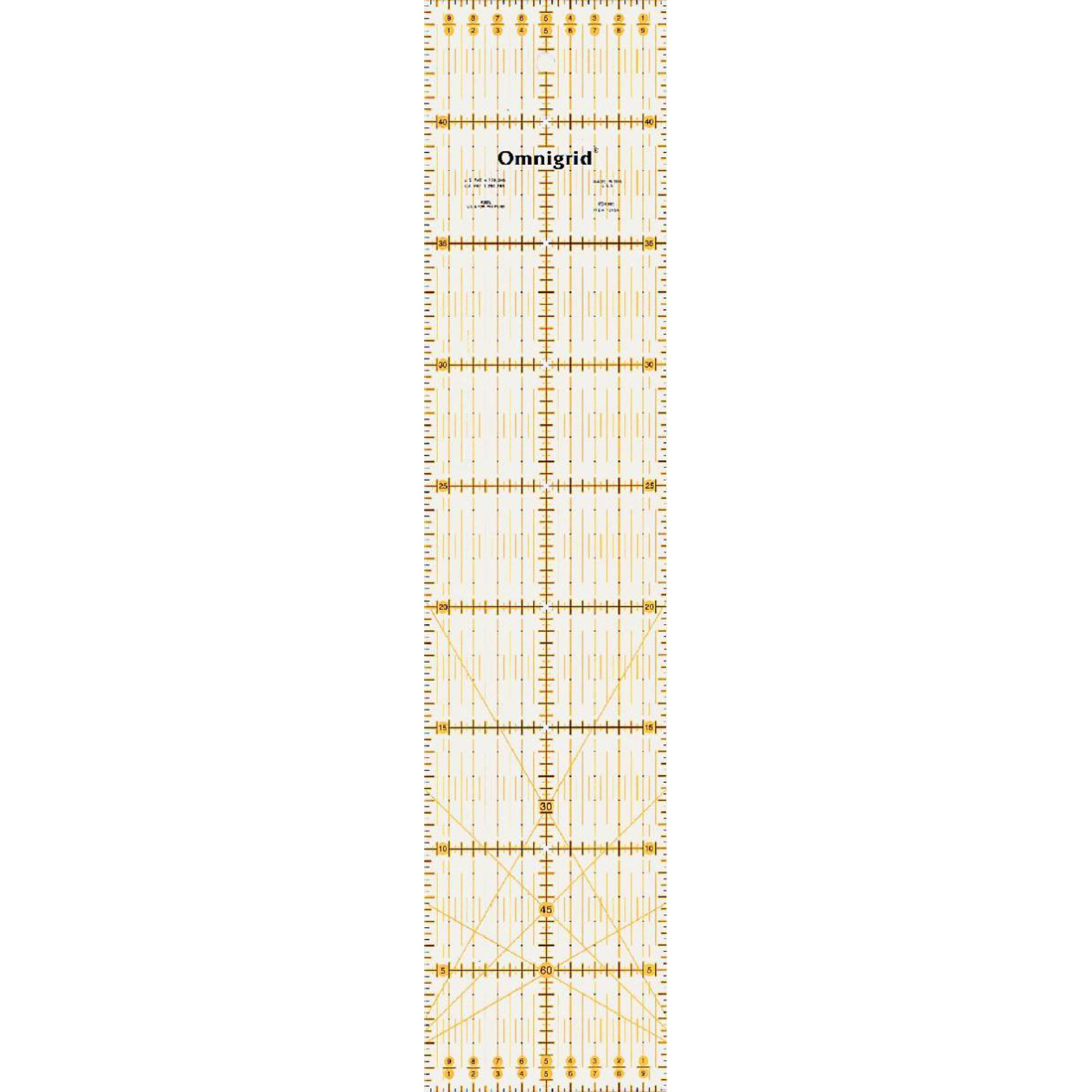 Prym 611318 Universele liniaal 10 x 45 cm Omnigrid - STUK