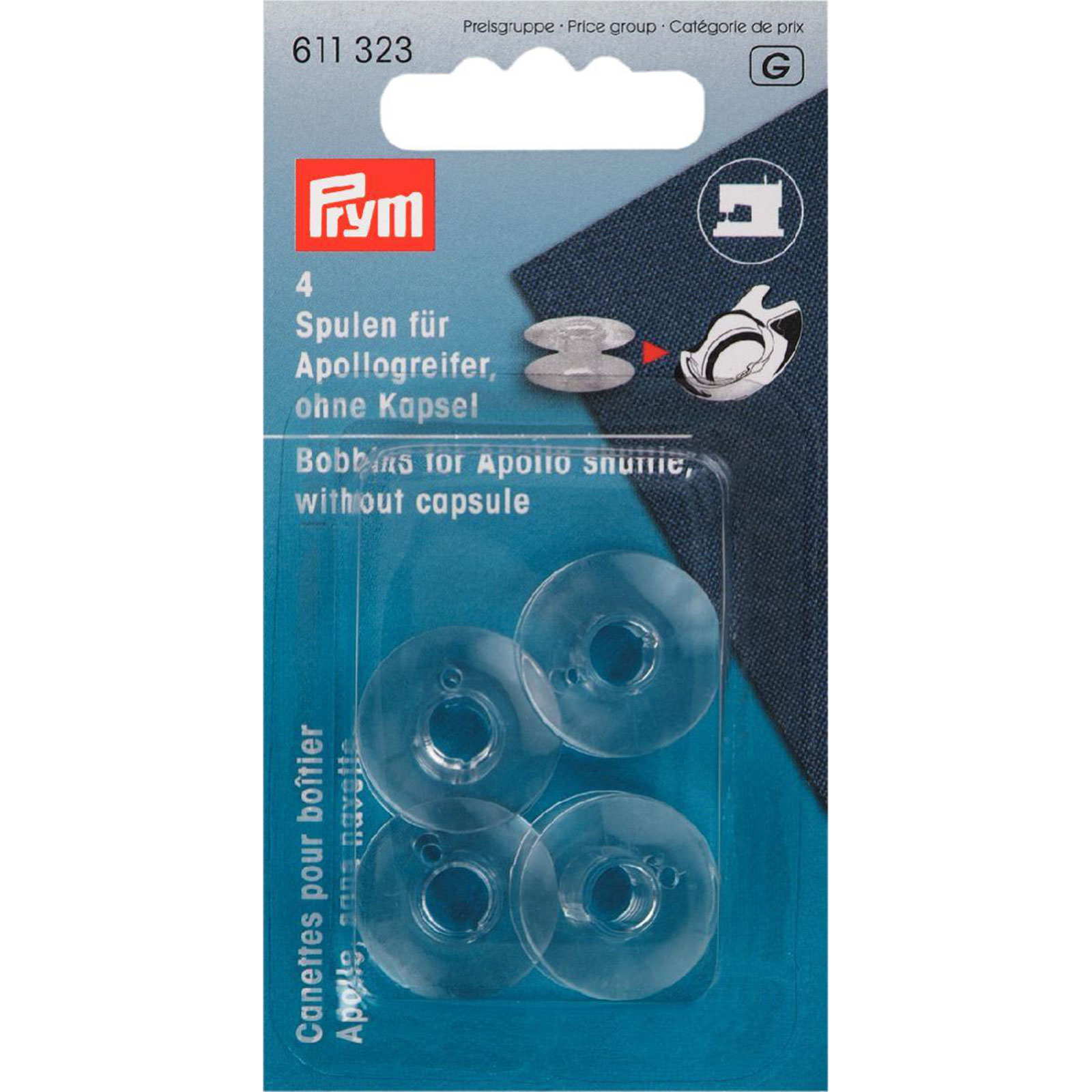 Prym 611323 Spoelen voor horizontaal grijper Ø 20 mm KST - Kaart
