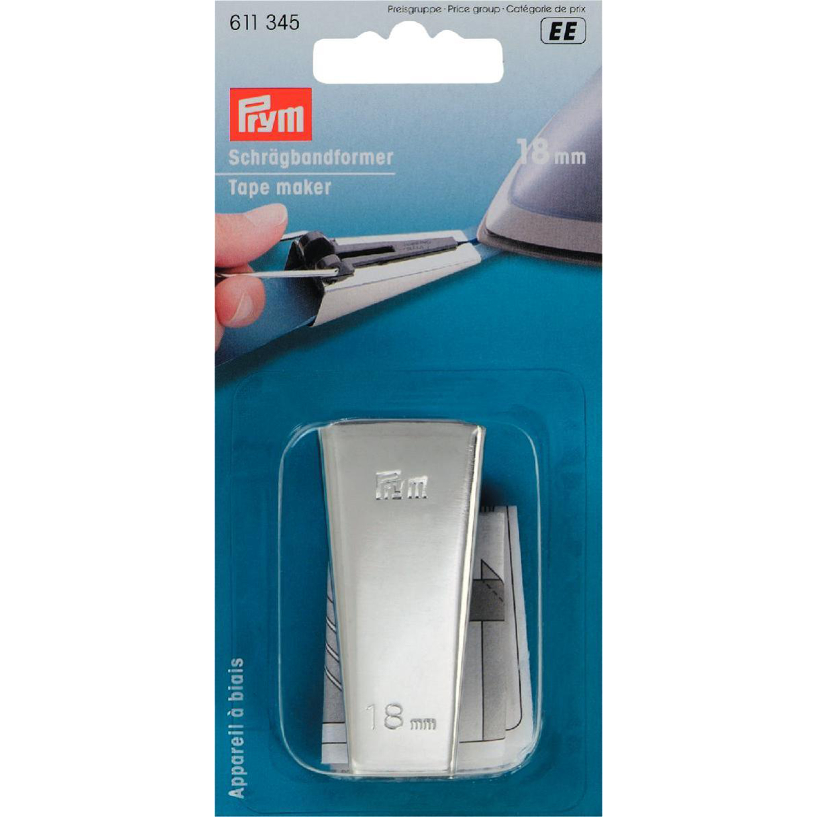 Prym 611345 Biaisbandvormer 18 mm - Kaart
