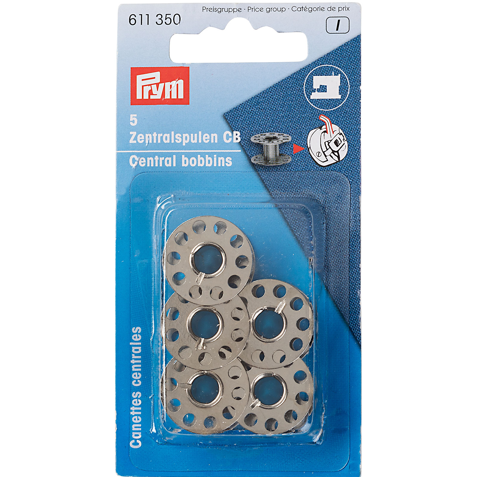 Prym 611350 Spoelen voor CB grijper CB spoelen metaal - Kaart