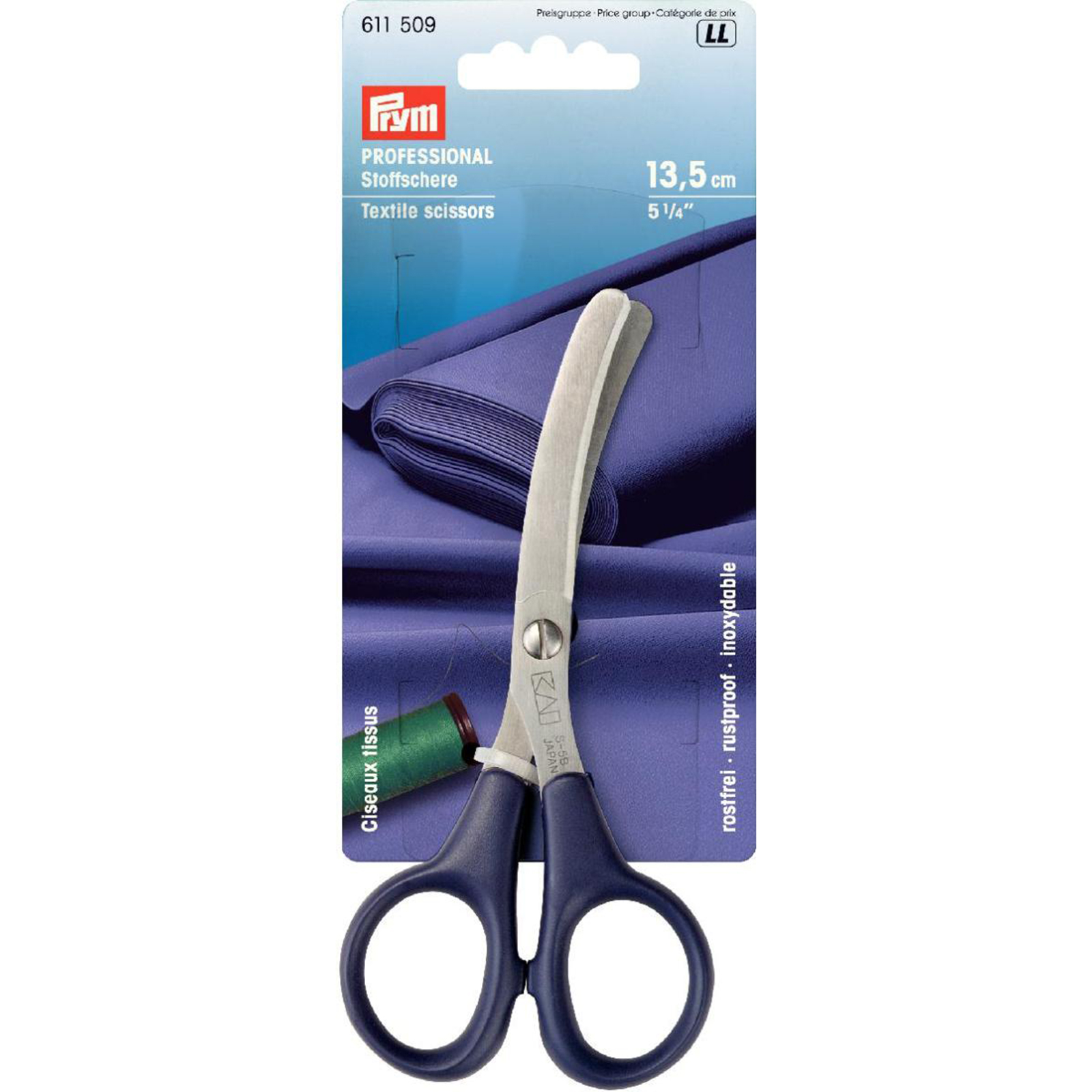Prym 611509 Professional Stofschaar ST gebogen 5 1/4'' 13,5 cm - Kaart