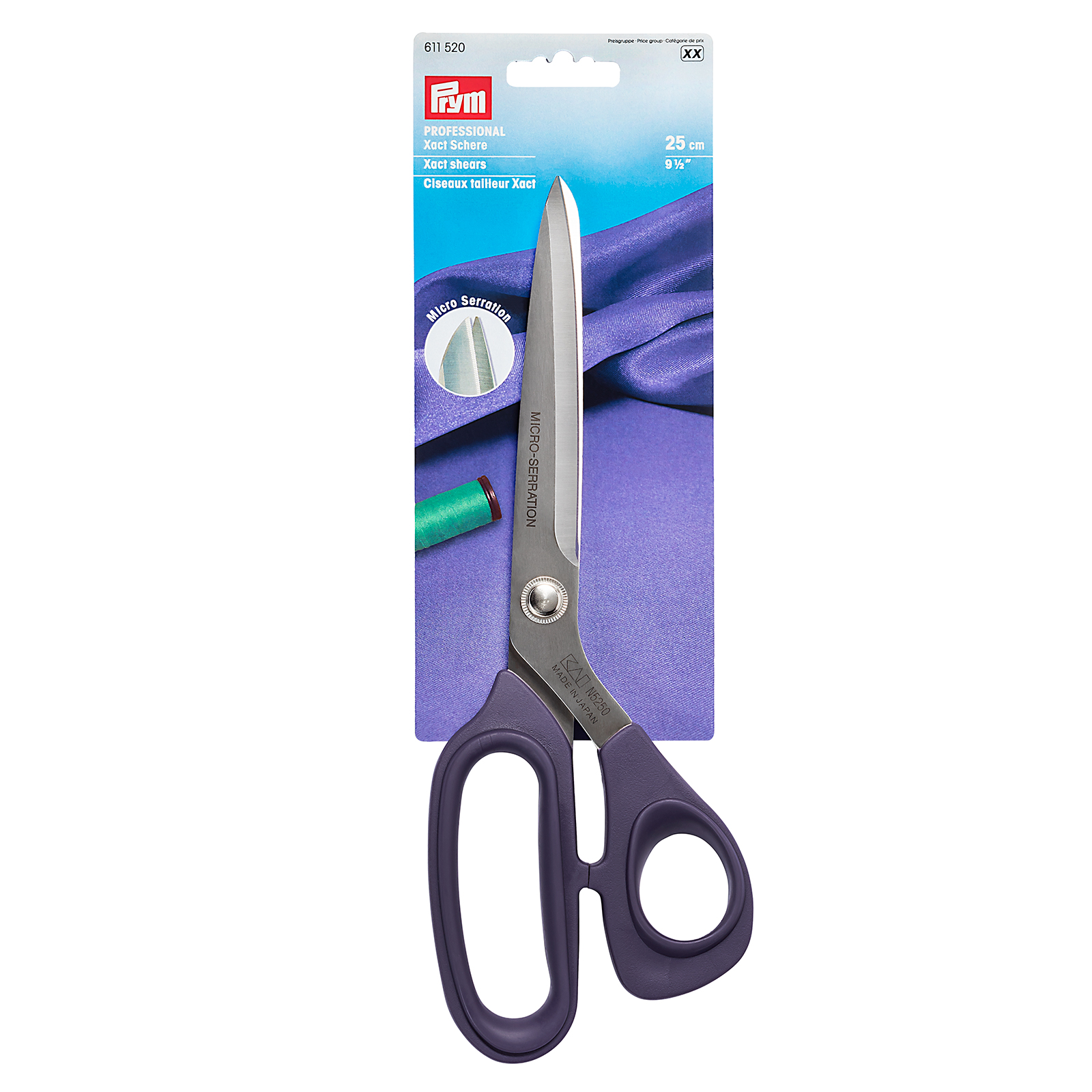 Prym 611520 Professional Xact Schaar Micro Serration 9 1/2'' 25 cm - Kaart