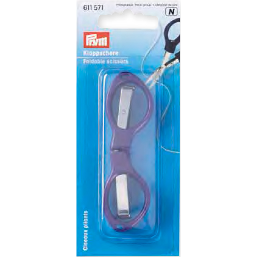 Prym 611571 Klapschaar plasticgrep. donkerviolet 10 cm - Kaart