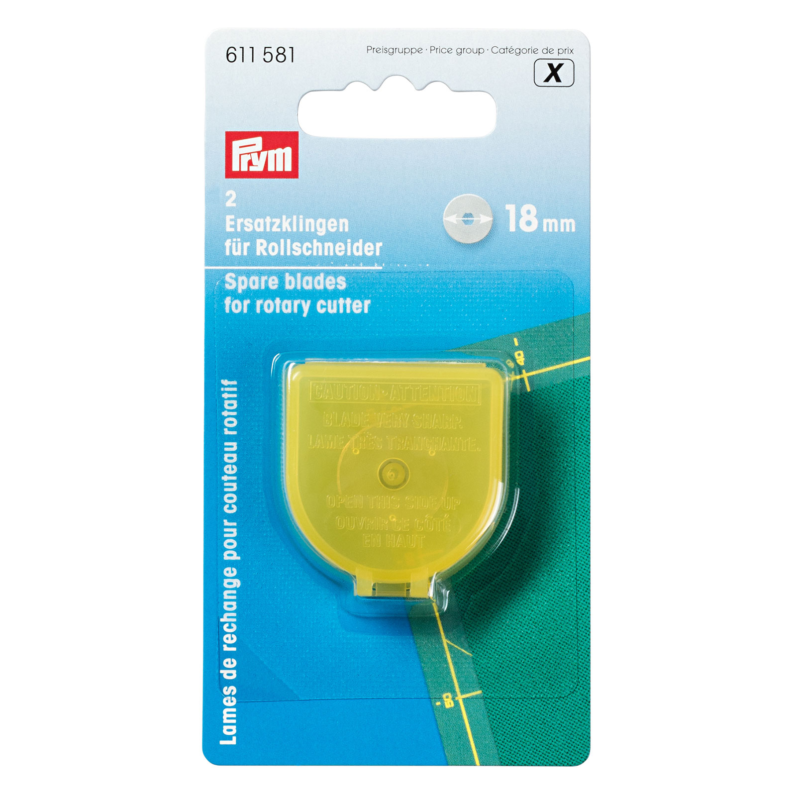 Prym 611581 Reservemesjes voor rolmessen Super Mini Ø 18 mm - Kaart