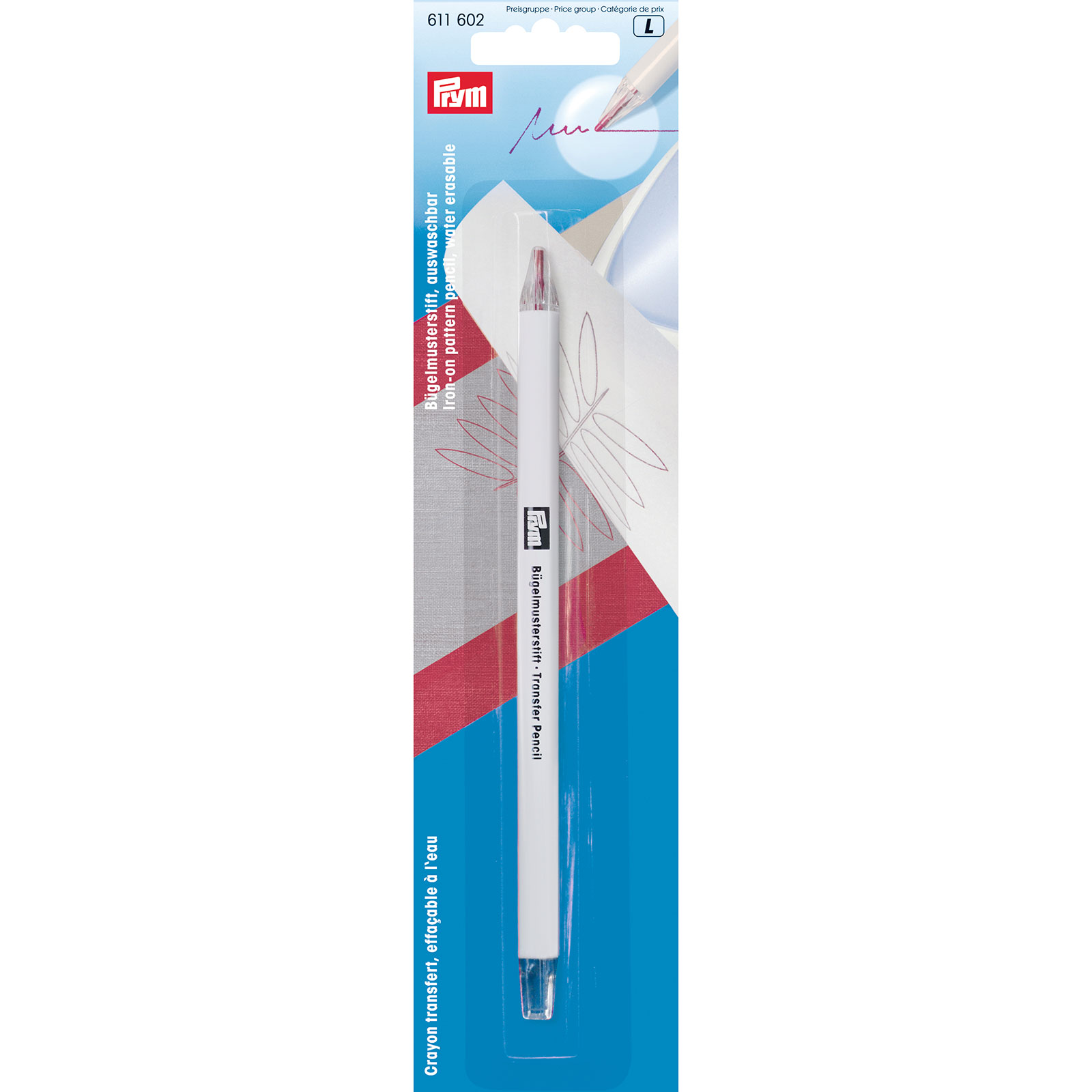 Prym 611602 Strijkpatroonstift uitwasbaar rood - Kaart