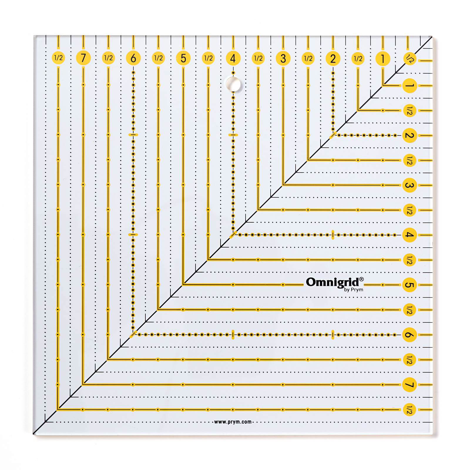 Prym 611657 Patchwork Liniaal kwadraat 8 x 8 inch Omnigrid - Kaart