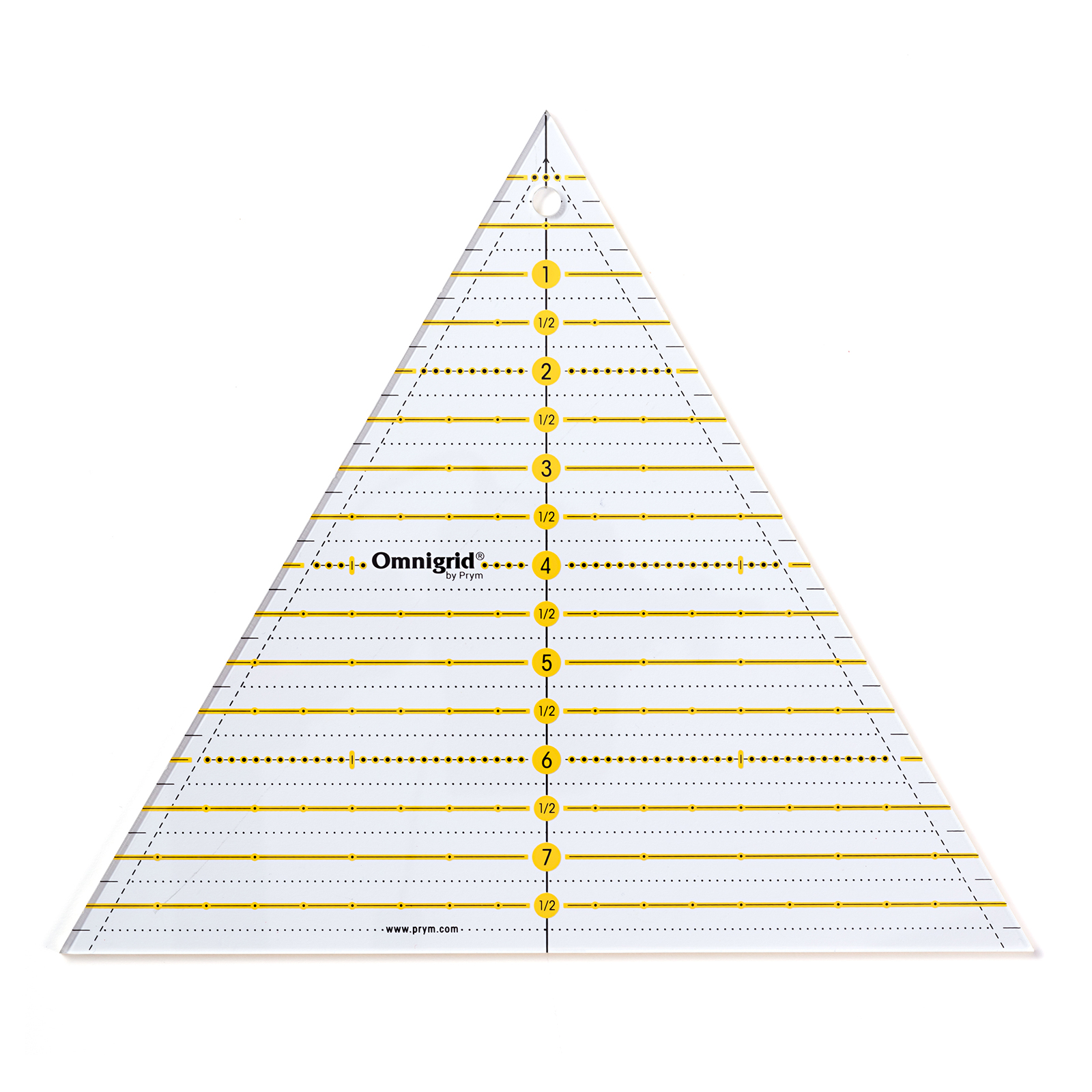 Prym 611658 Patchwork Liniaal driehoek Multi 8 inch Omnigrid - Kaart