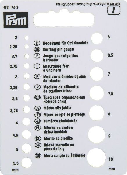 Prym 611740 Naalddiktemeter KST - STUK
