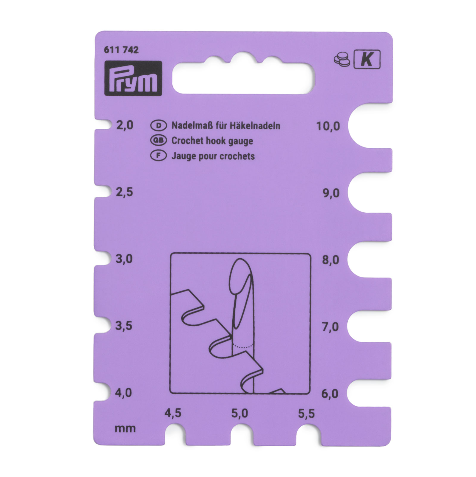 Prym 611742 Haaknaalddiktemeter - Kaart