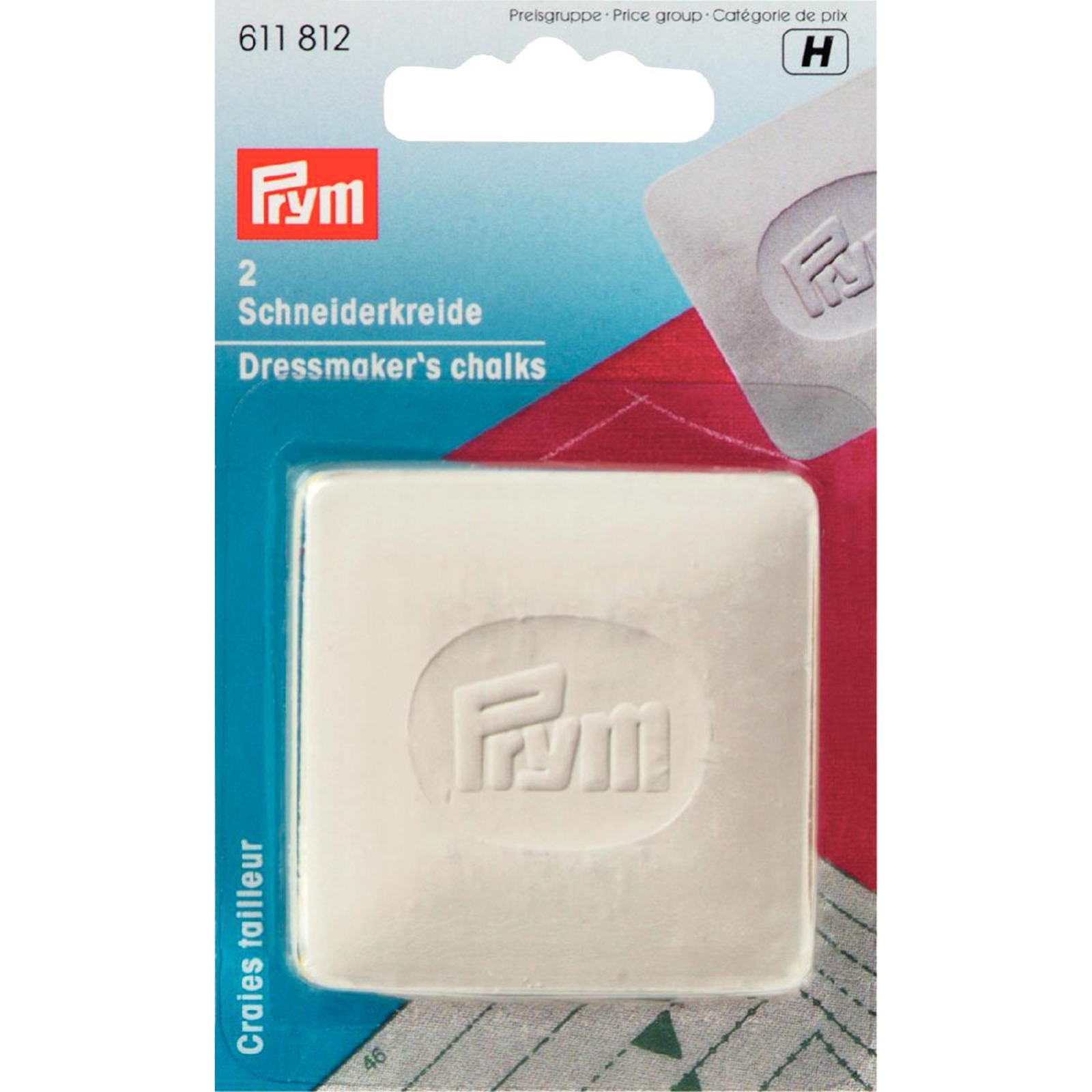 Prym 611812 Kleermakerskrijt plaatjes wit - Kaart