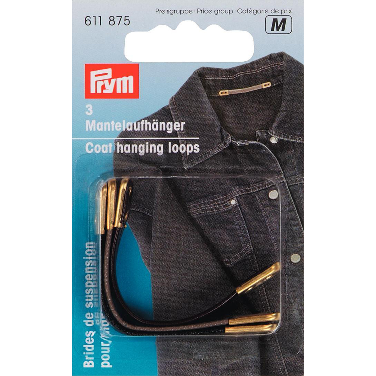 Prym 611875 Mantelhangers kunstleer ass. kleuren - Kaart
