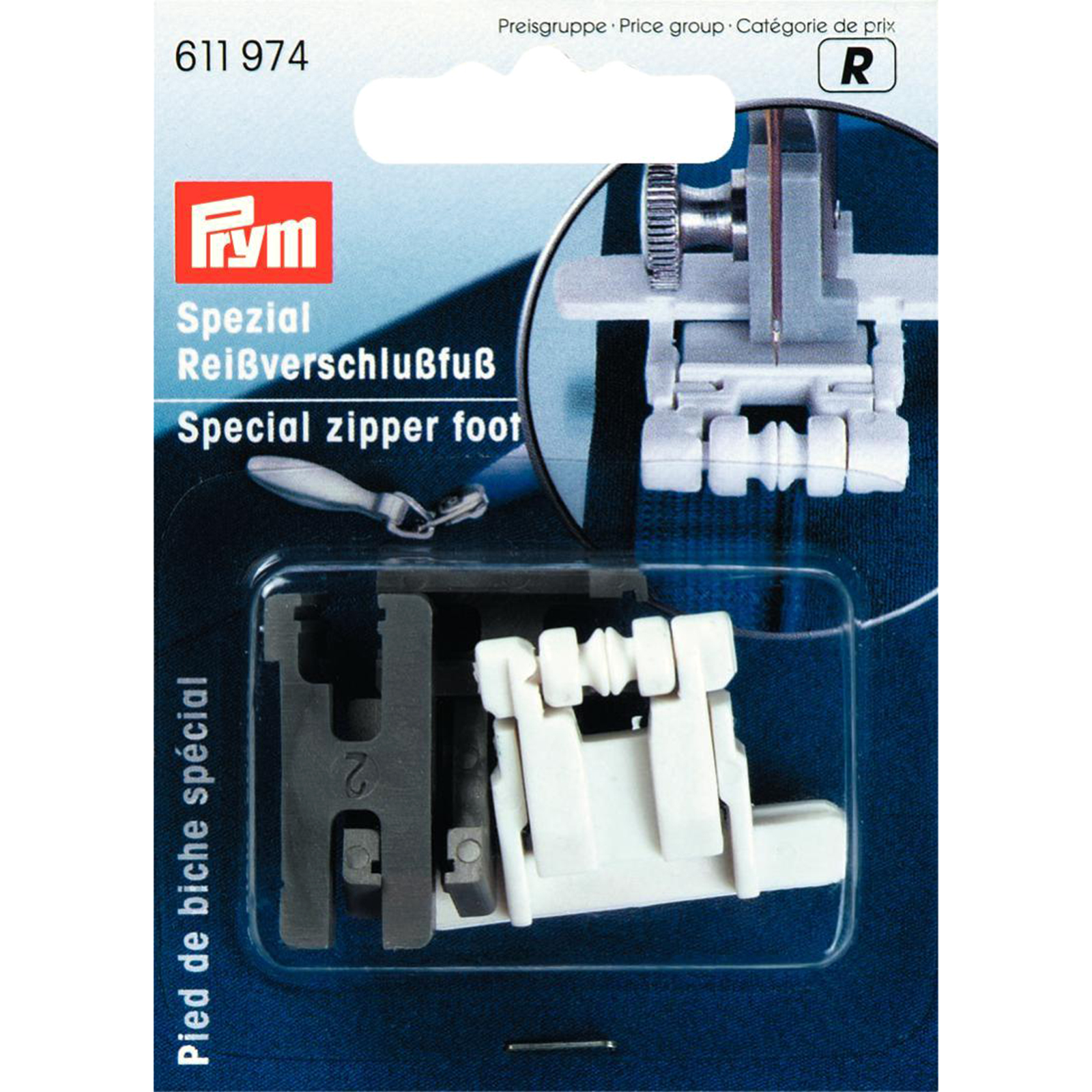 Prym 611974 Ritssluitingenvoet voor blinde ritssluitingen - Kaart