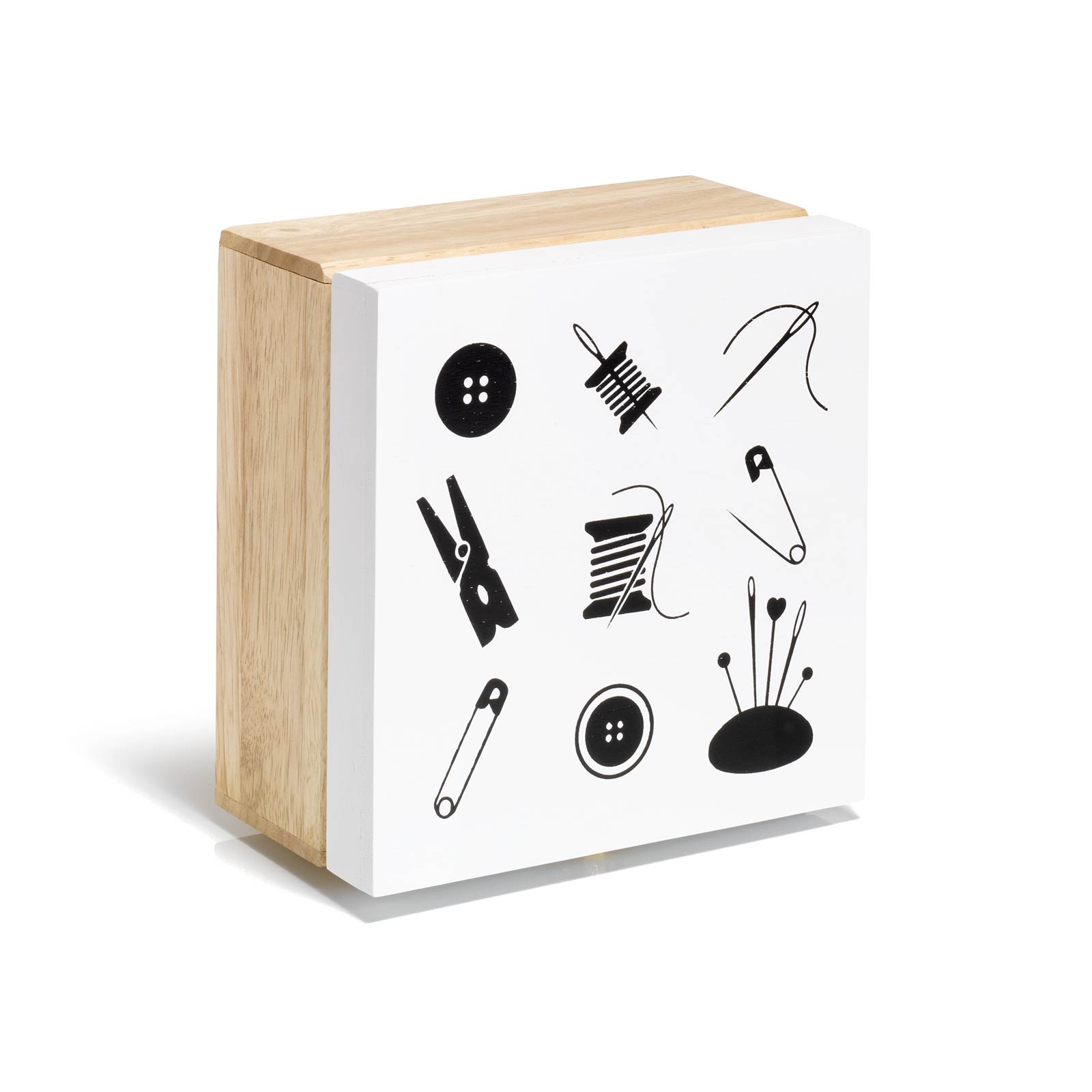 Prym 612587 Assortimentsbox hout motief naaien - STUK