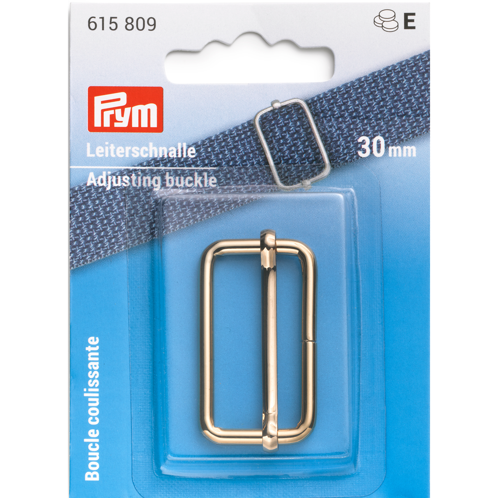 Prym 615809 Regelbare gesp 30mm new gold 1st - Kaart