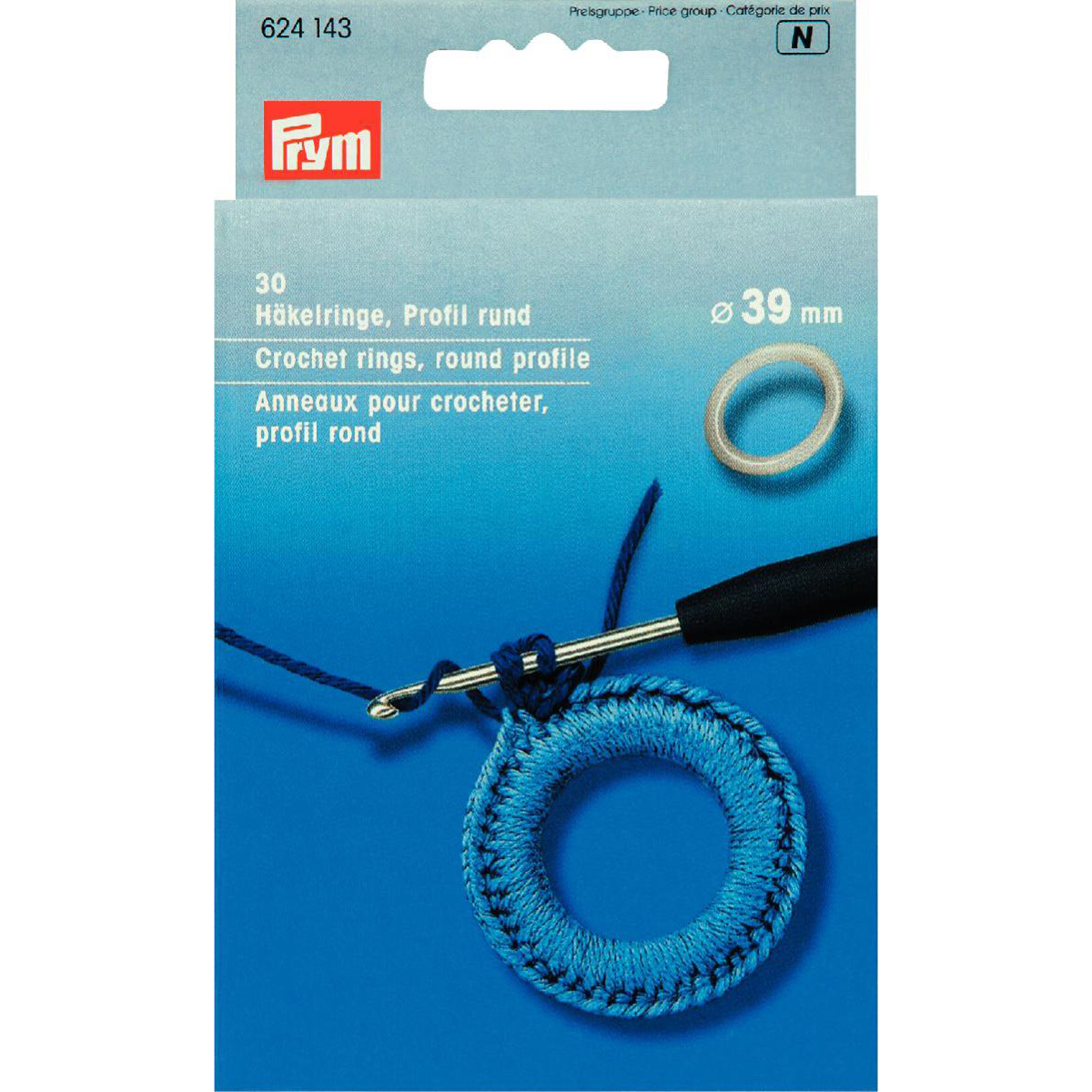 Prym 624143 Haakringen KST rond 39 mm - PAK
