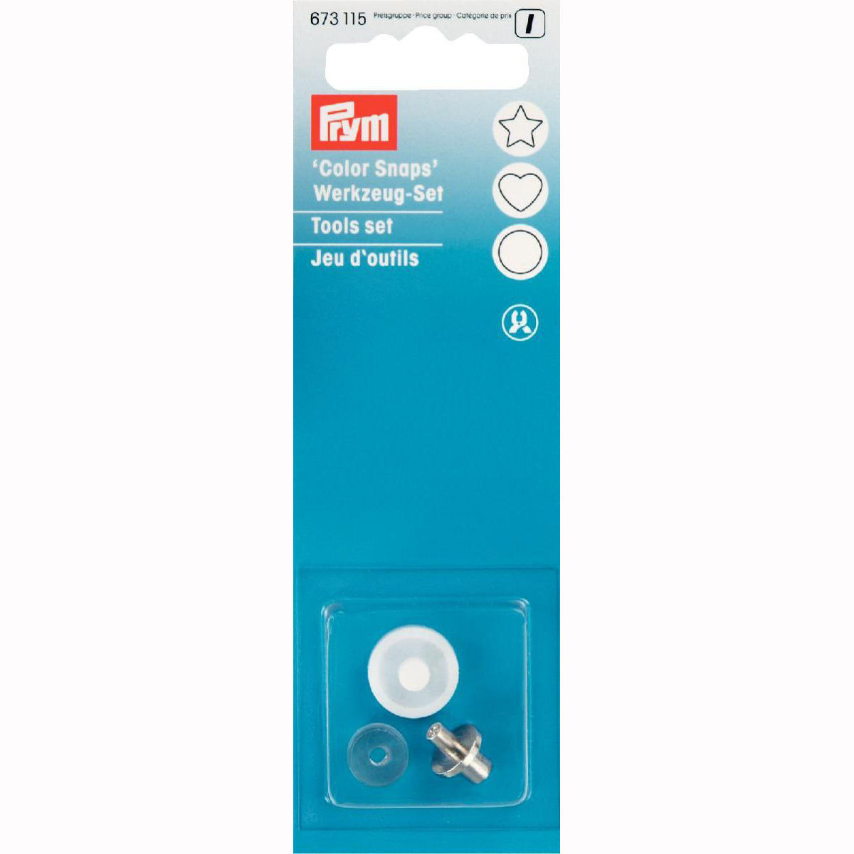 Prym 673115 Drukknoop ColorSnaps Gereedschapset - Kaart