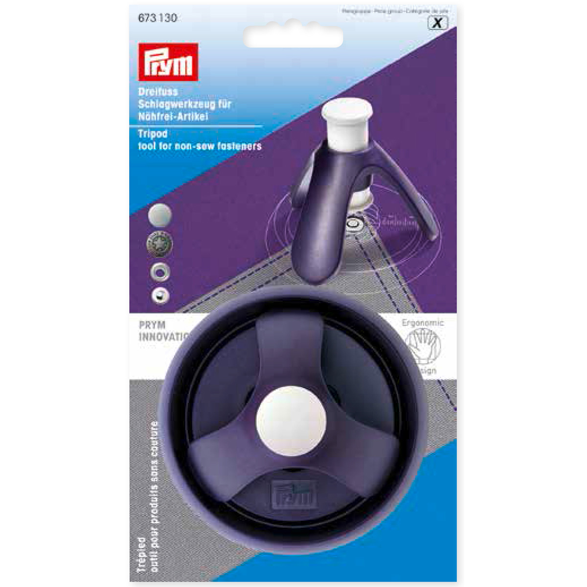 Prym 673130 Drievoet, gereedschap voor vernietbare producten - Kaart