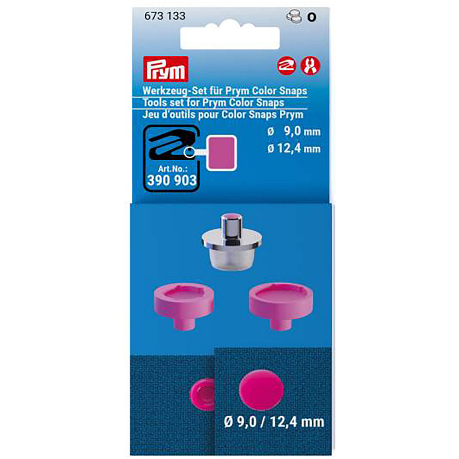 Prym 673133 Gereedschapset Color Snaps 9+12,4mm - Kaart