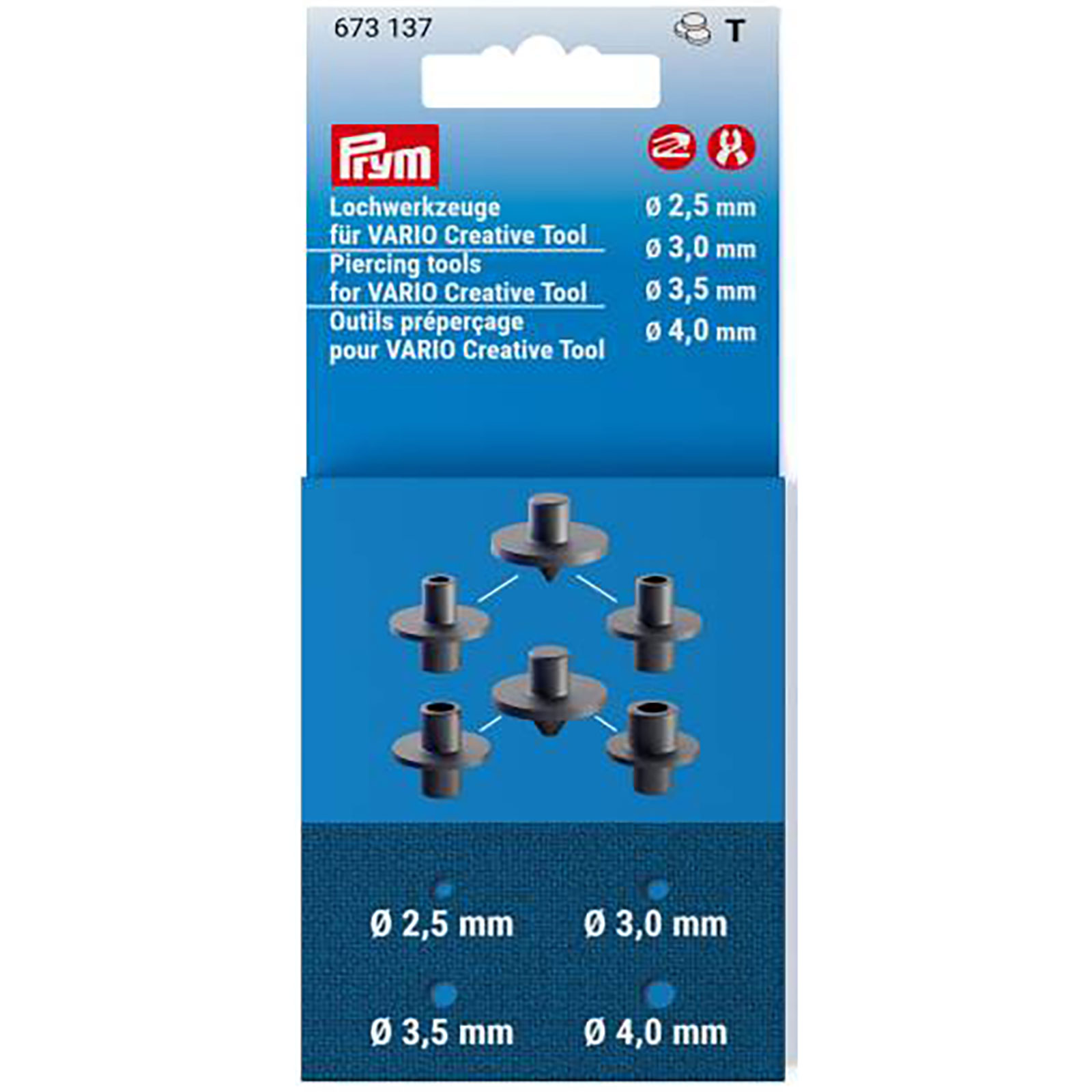Prym 673137 VARIO Creative Ponsstempels 2,5-4,0mm - Kaart