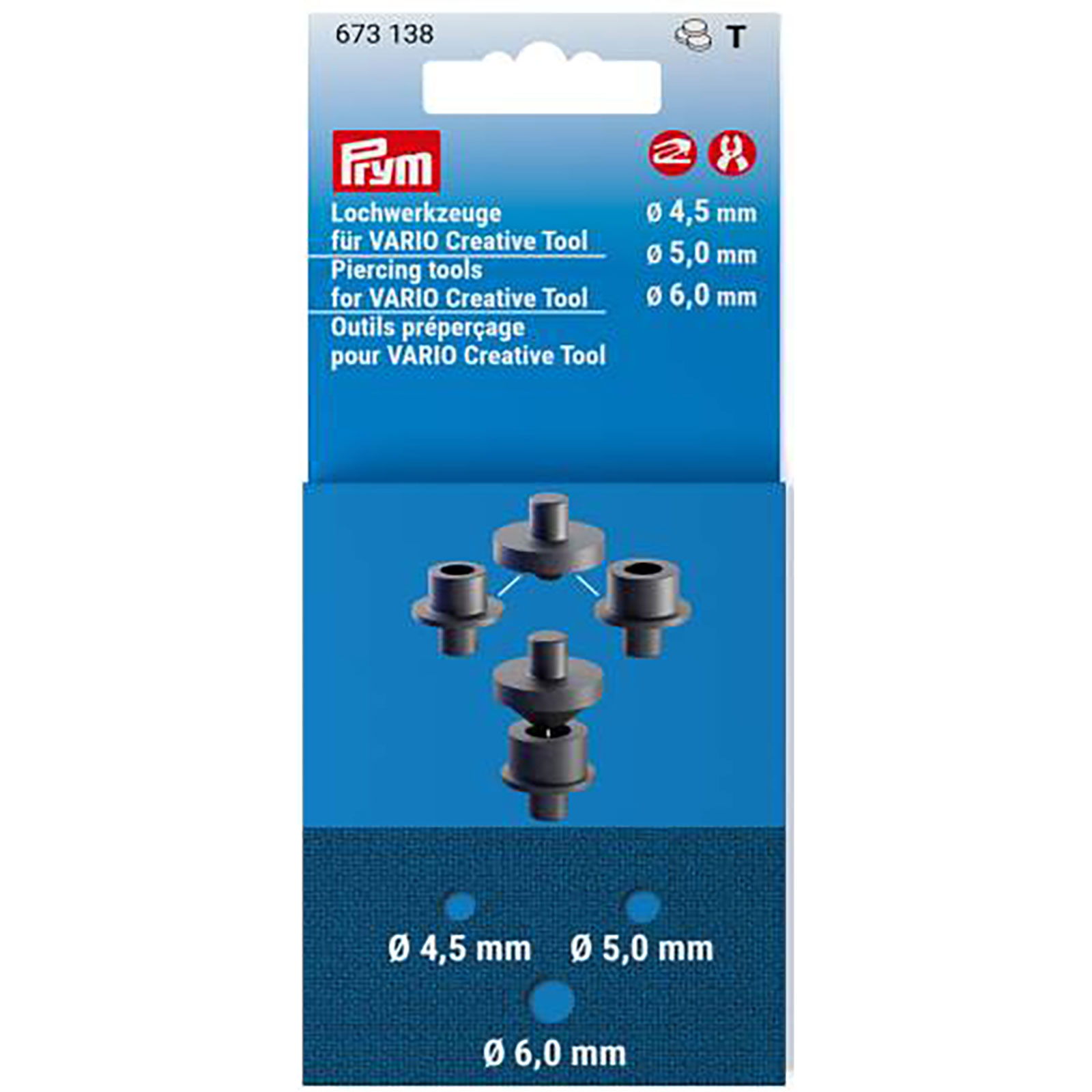 Prym 673138 VARIO Creative Ponsstempels 4,5-6,0mm - Kaart