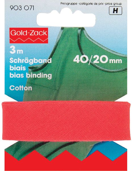 Prym 903071 Biaisband Katoen 40/20 mm rood - Kaart