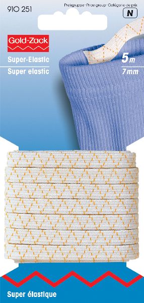 Prym 910251 Super elastiek 7 mm wit - Kaart