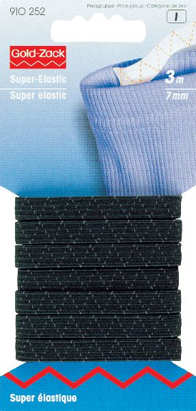 Prym 910252 Super elastiek 7 mm zwart - Kaart