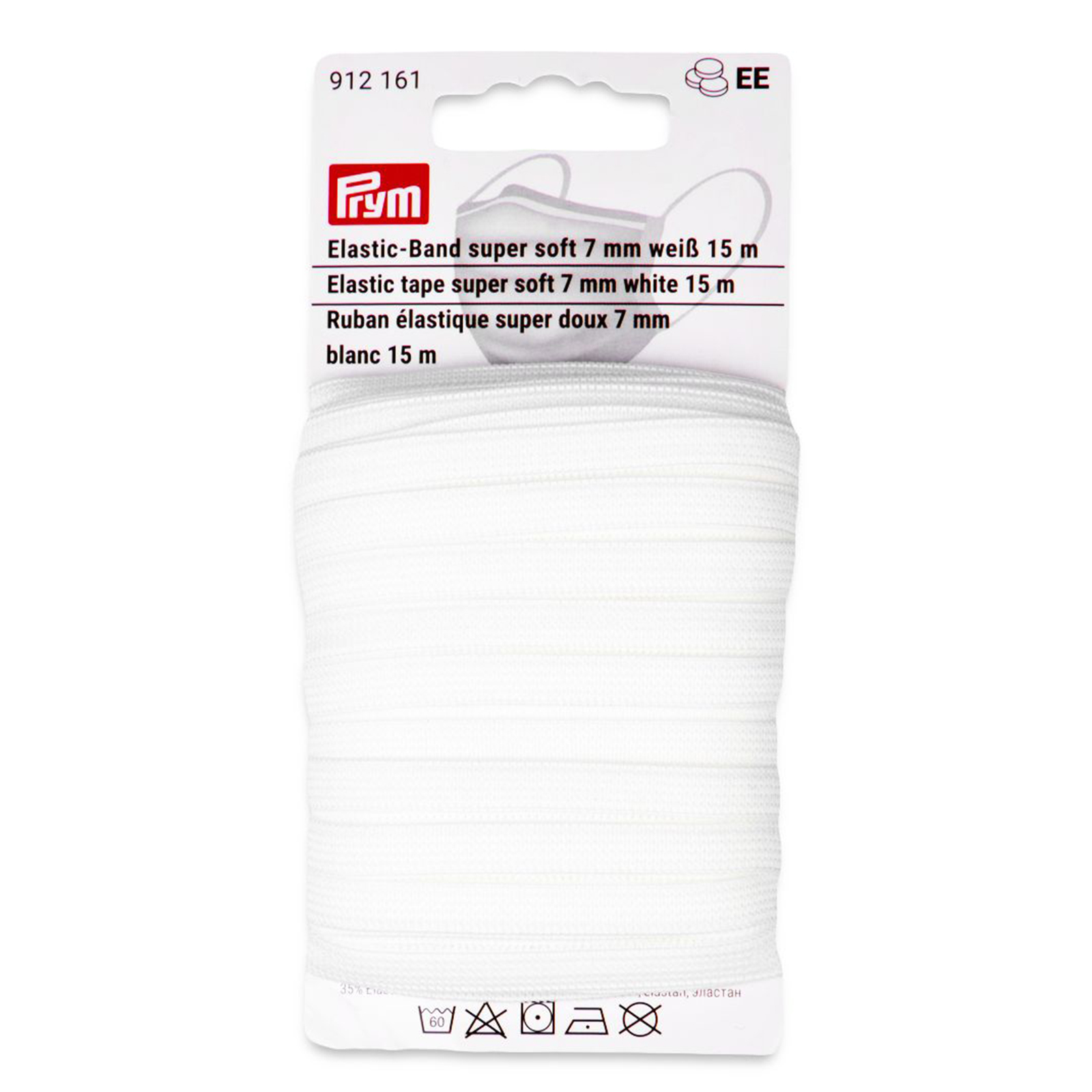Prym 912161 Band-elastiek super zacht 7 mm wit - Kaart
