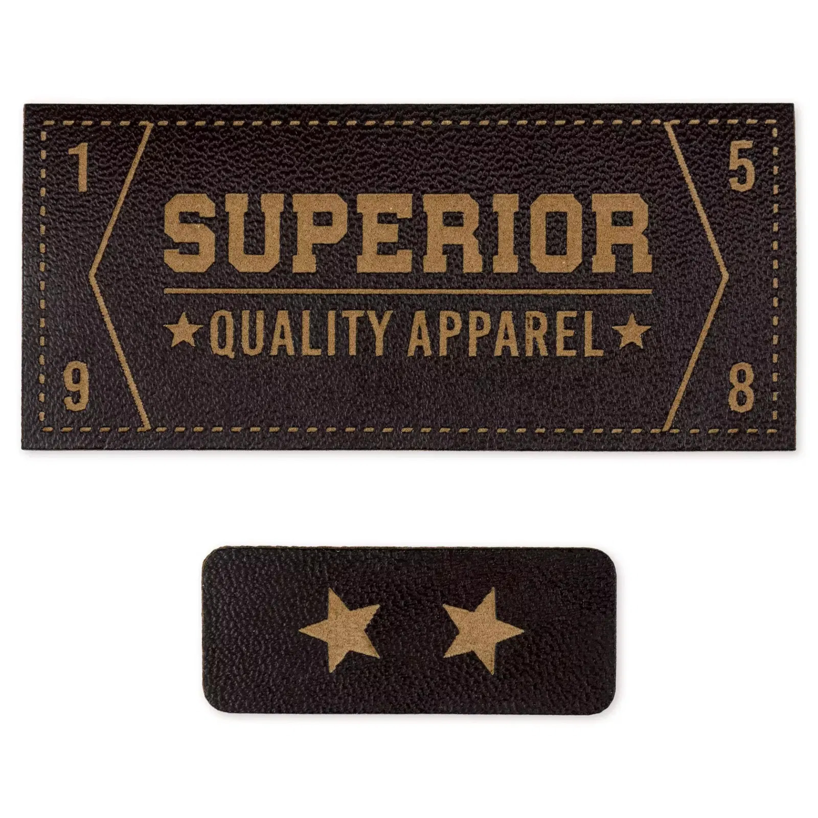 Prym 921557 Applicatie Superior opstrijkbaar donkerbruin 2 stuks - Kaart