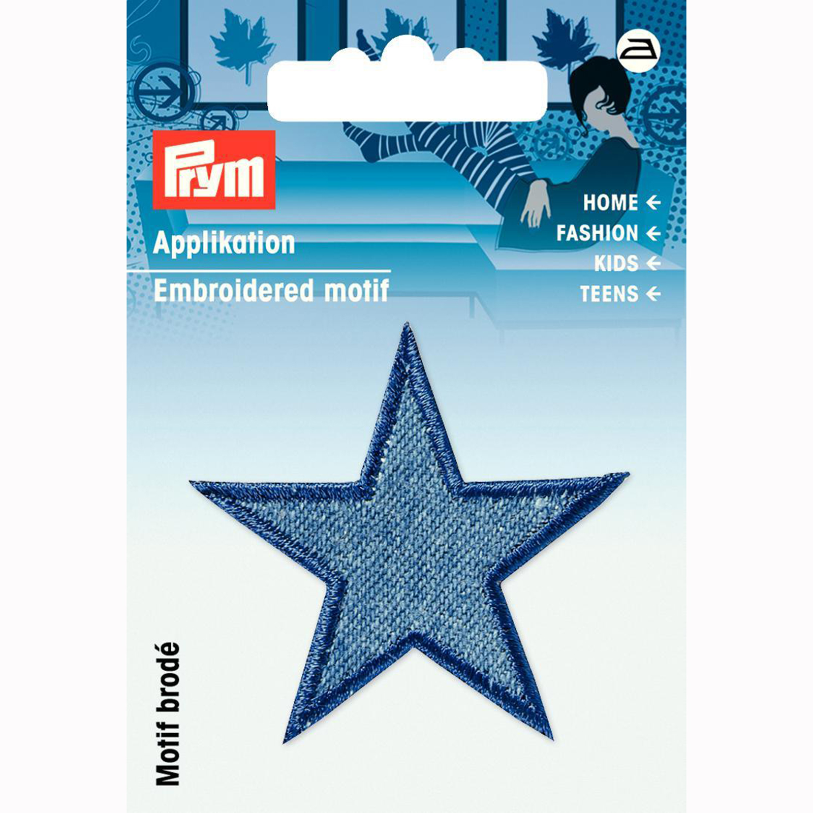 Prym 923158 Applicatie Steren jeans middenblauw - Kaart