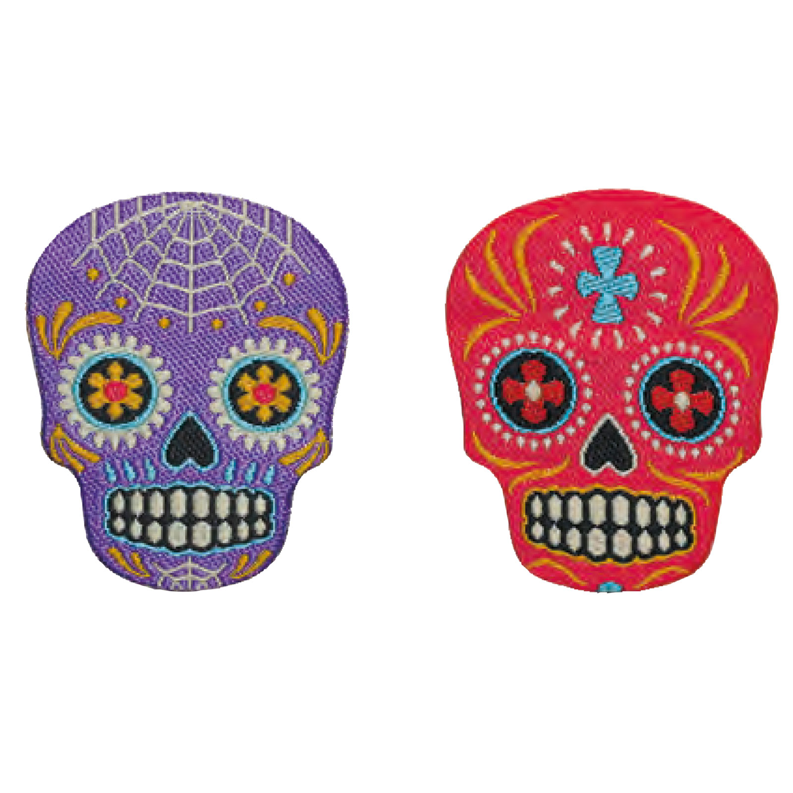 Prym 924362 Applicatie doodskop lila/fuchsia - Kaart