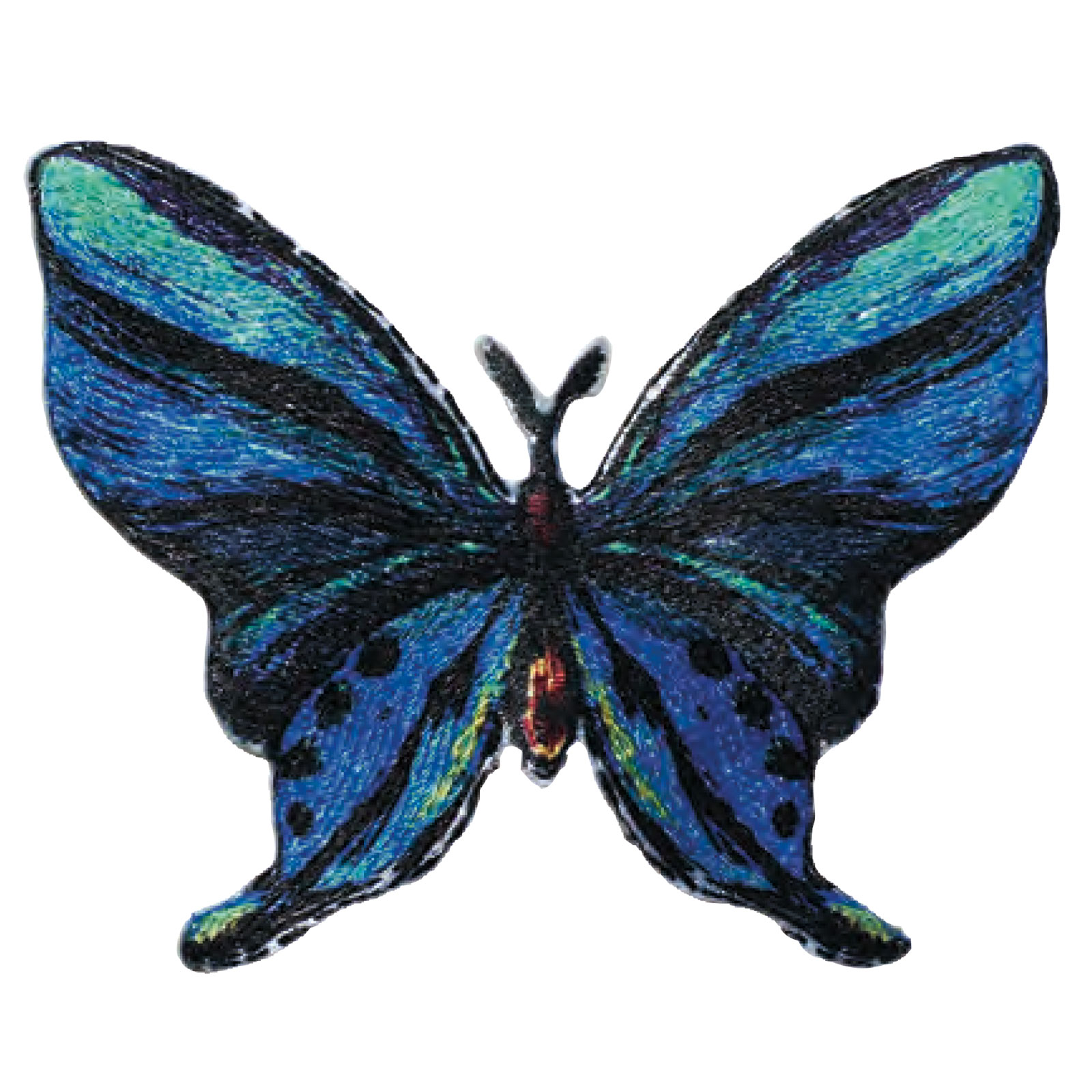 Prym 924365 Applicatie vlinder blauw/zwart - Kaart