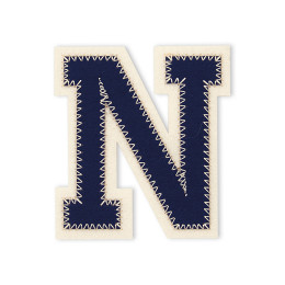 Prym 924513 Applicatie Letter N blauw/kreem - Kaart