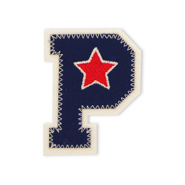 Prym 924515 Applicatie Letter P blauw/kreem met ster - Kaart