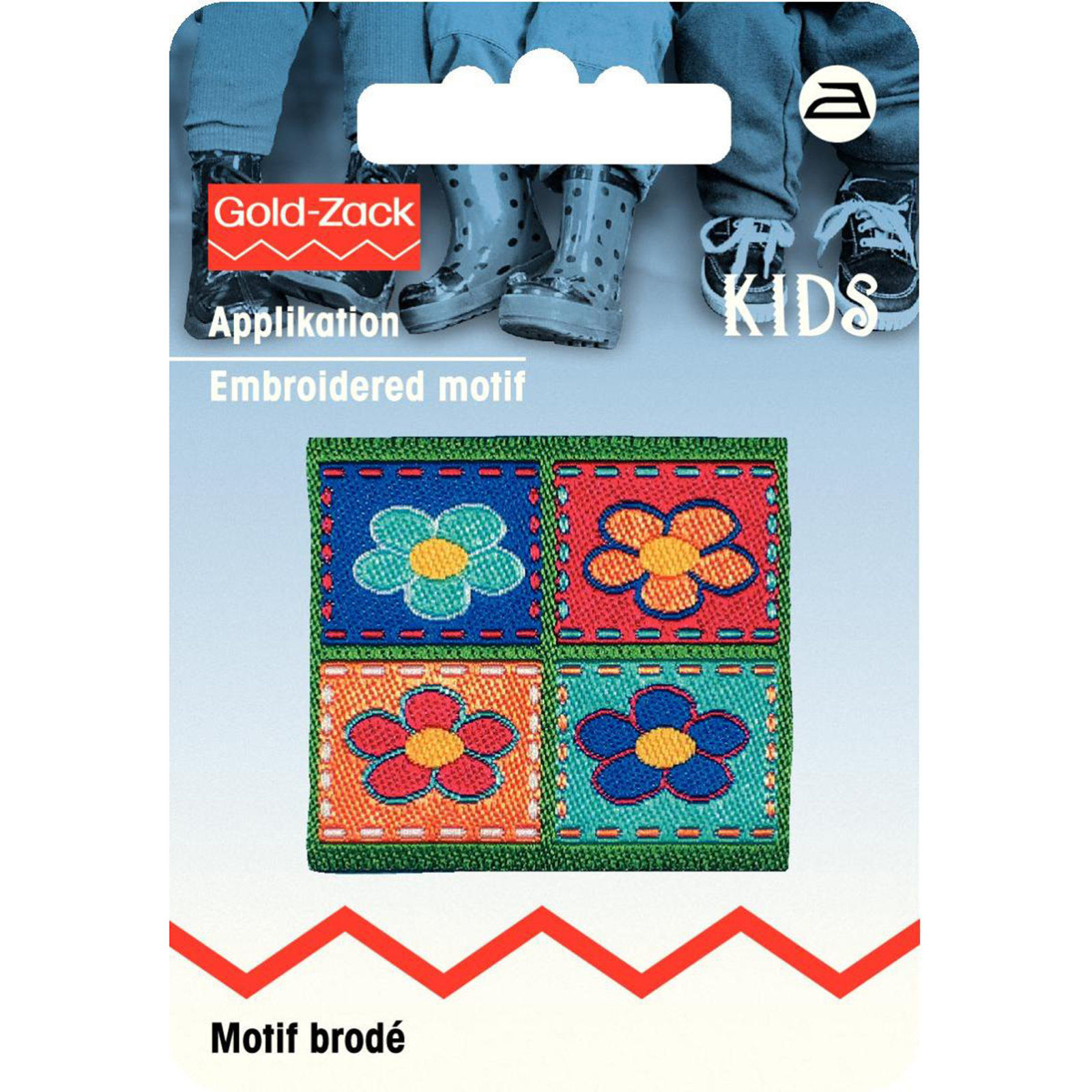 Prym 925210 Applicatie Patch 4 bloemen vierkant - Kaart