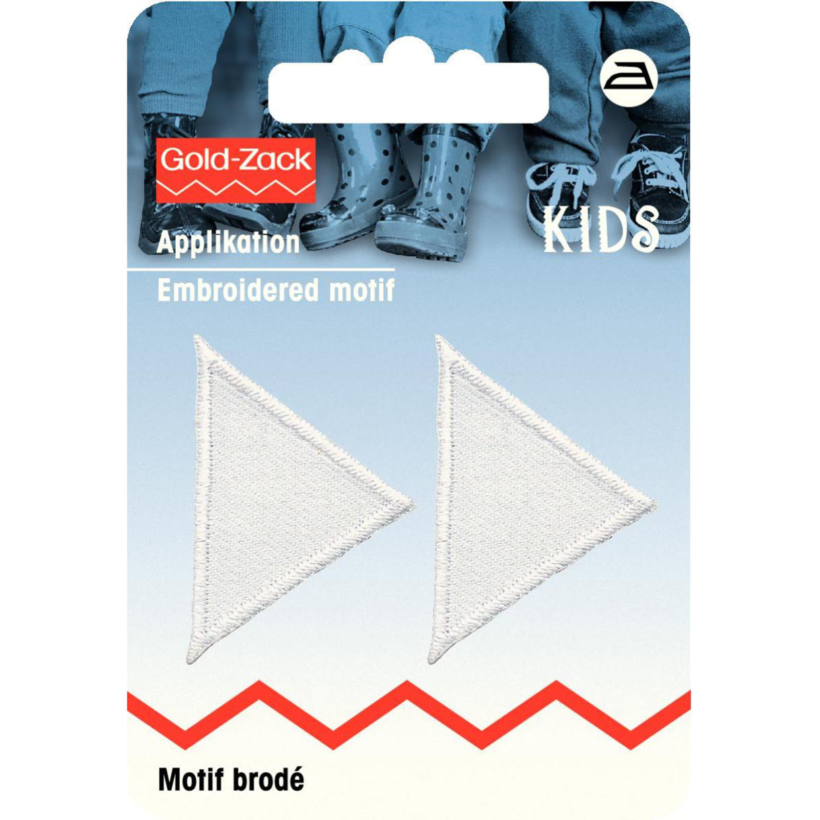 Prym 925277 Applicatie Driehoeken klein, wit - Kaart