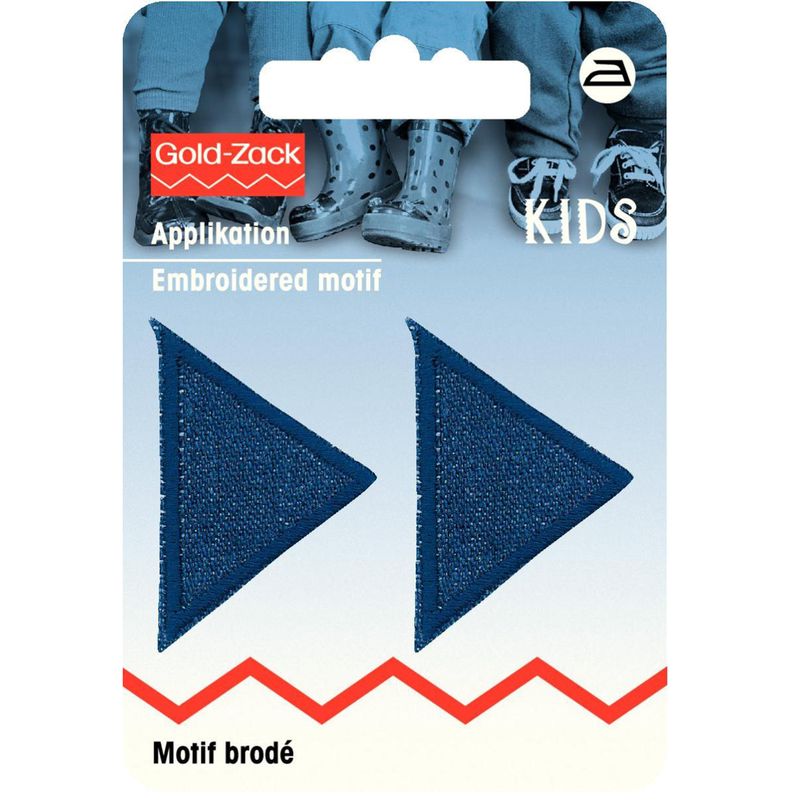 Prym 925282 Applicatie Driehoeken klein, Jeans donker - Kaart