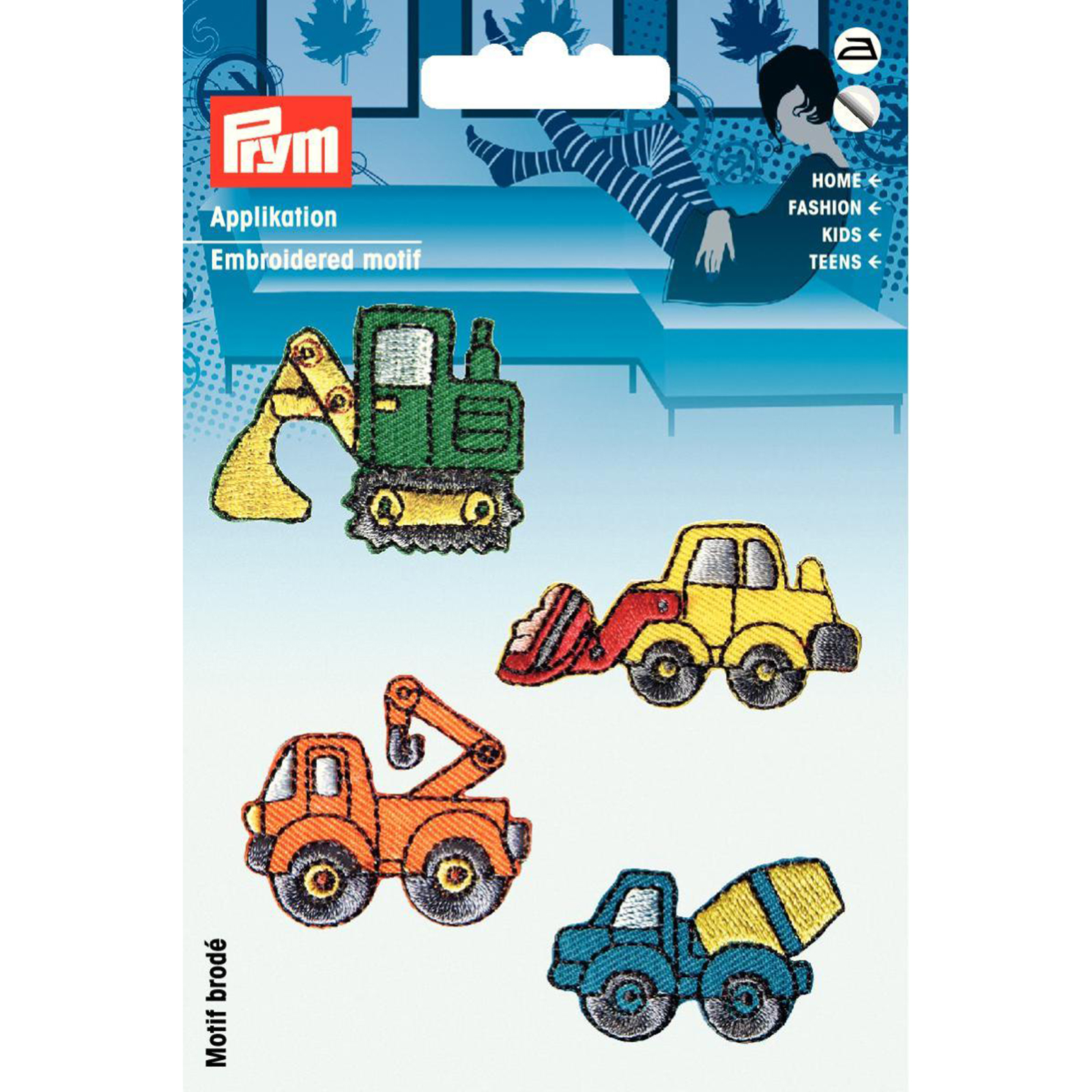 Prym 925427 Applicatie zelfklevend/opstrijkbaar Bouwvaartuigen - Kaart