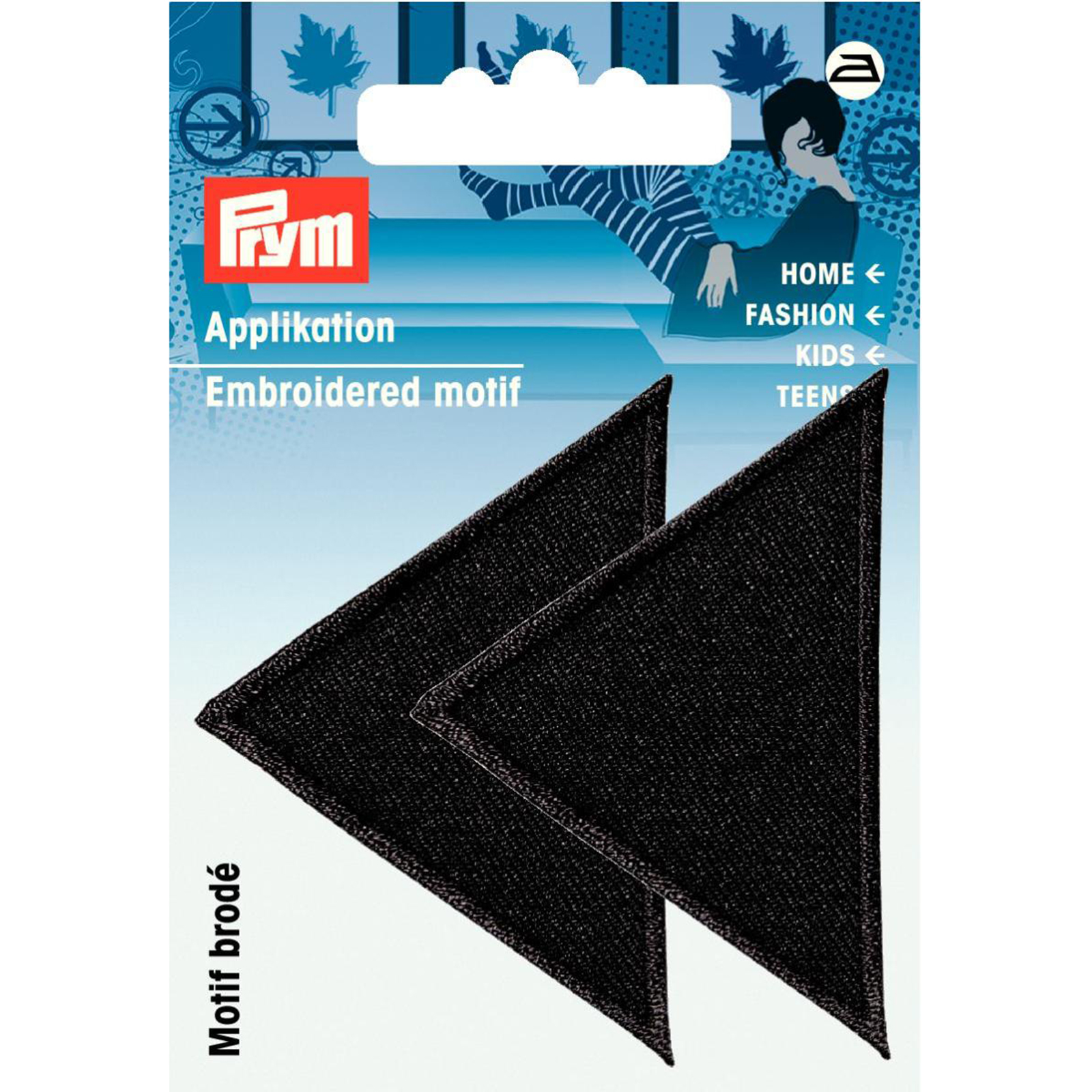 Prym 925466 Applicatie Driehoeken groot zwart - Kaart