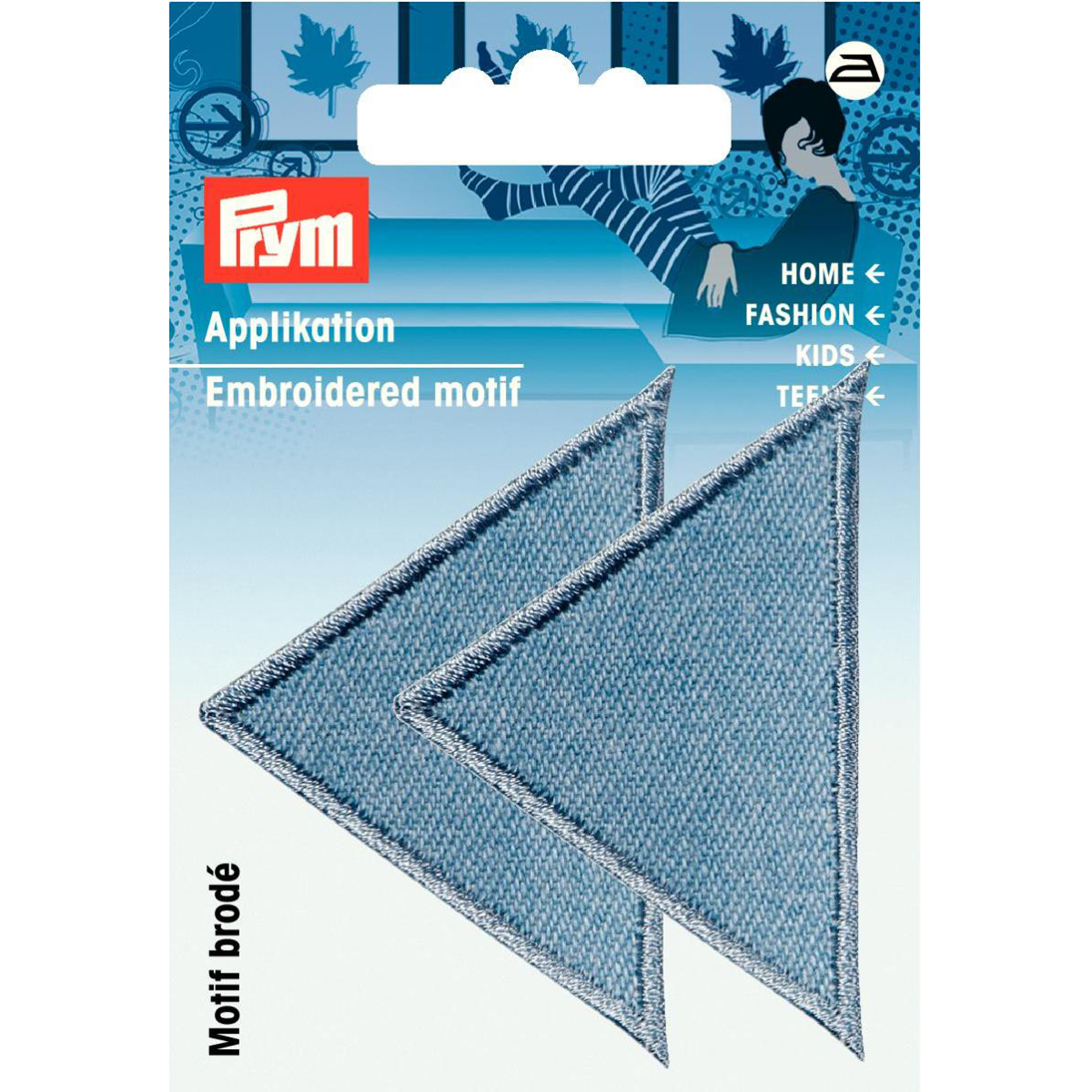 Prym 925471 Applicatie Driehoeken groot jeans licht - Kaart