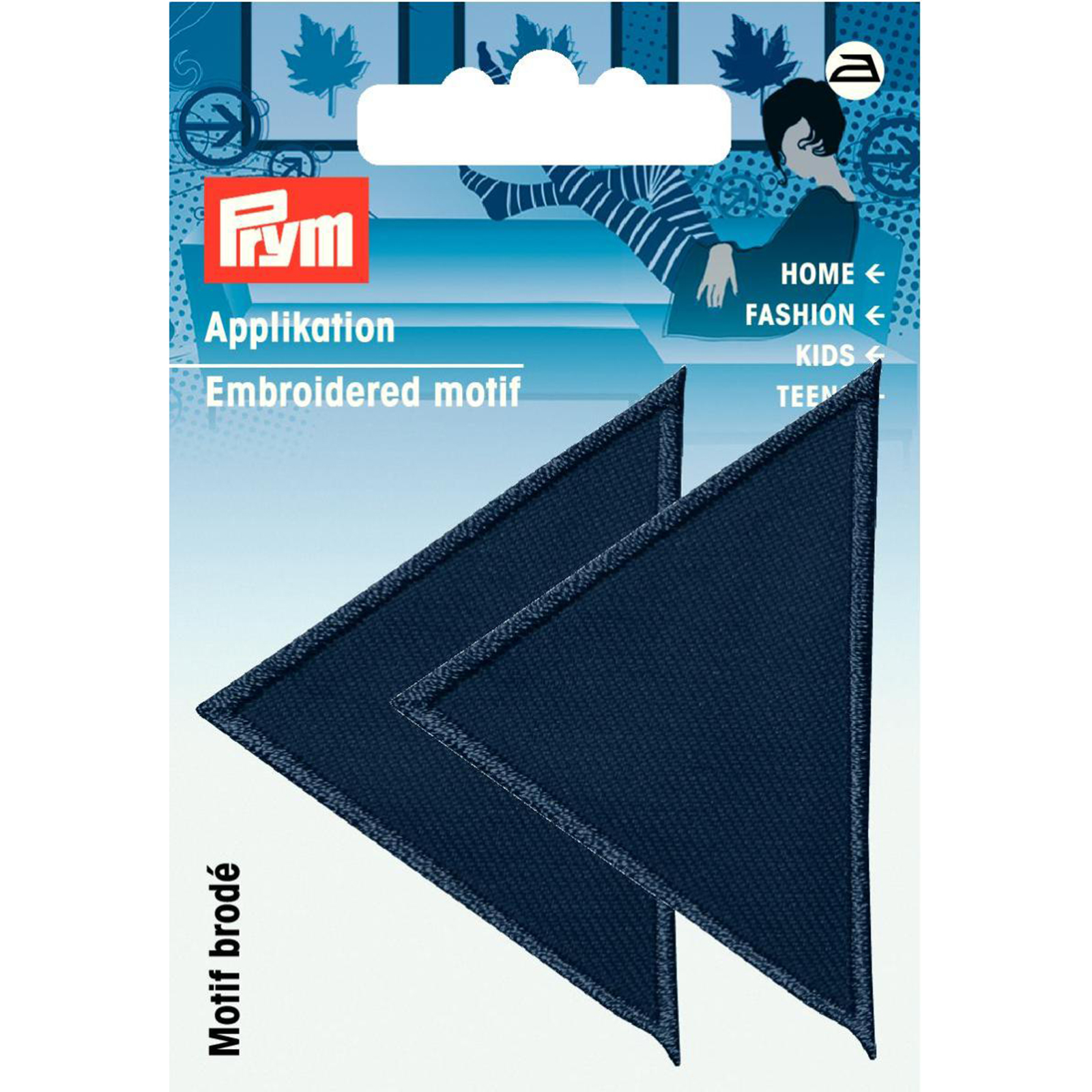 Prym 925472 Applicatie Driehoeken groot donkerblauw - Kaart