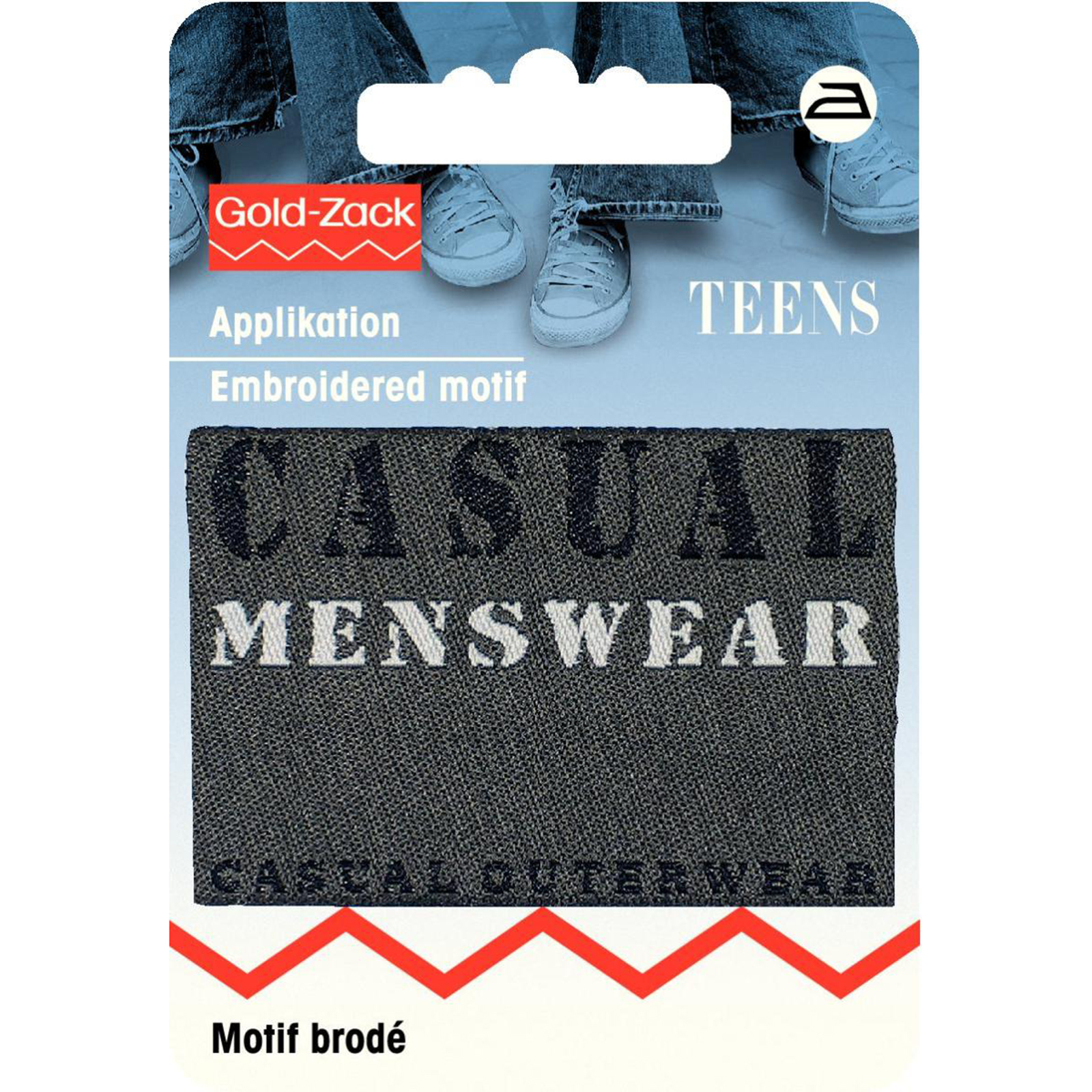 Prym 925650 Applicatie Jeanslabel zwart rechthoekig Casual Menswear - Kaart