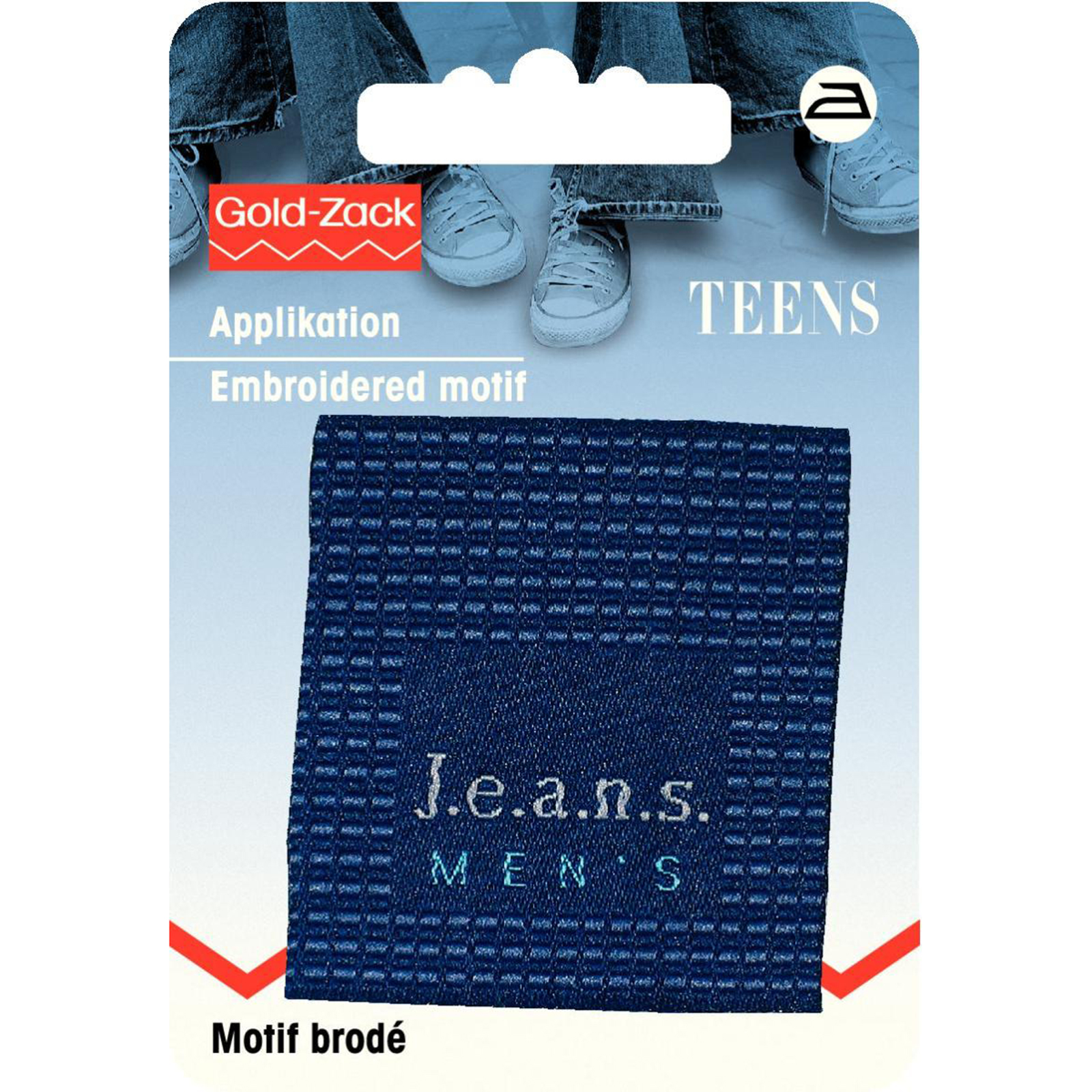 Prym 925662 Applicatie Jeanslabel blauw vierkant Jeans Men's - Kaart