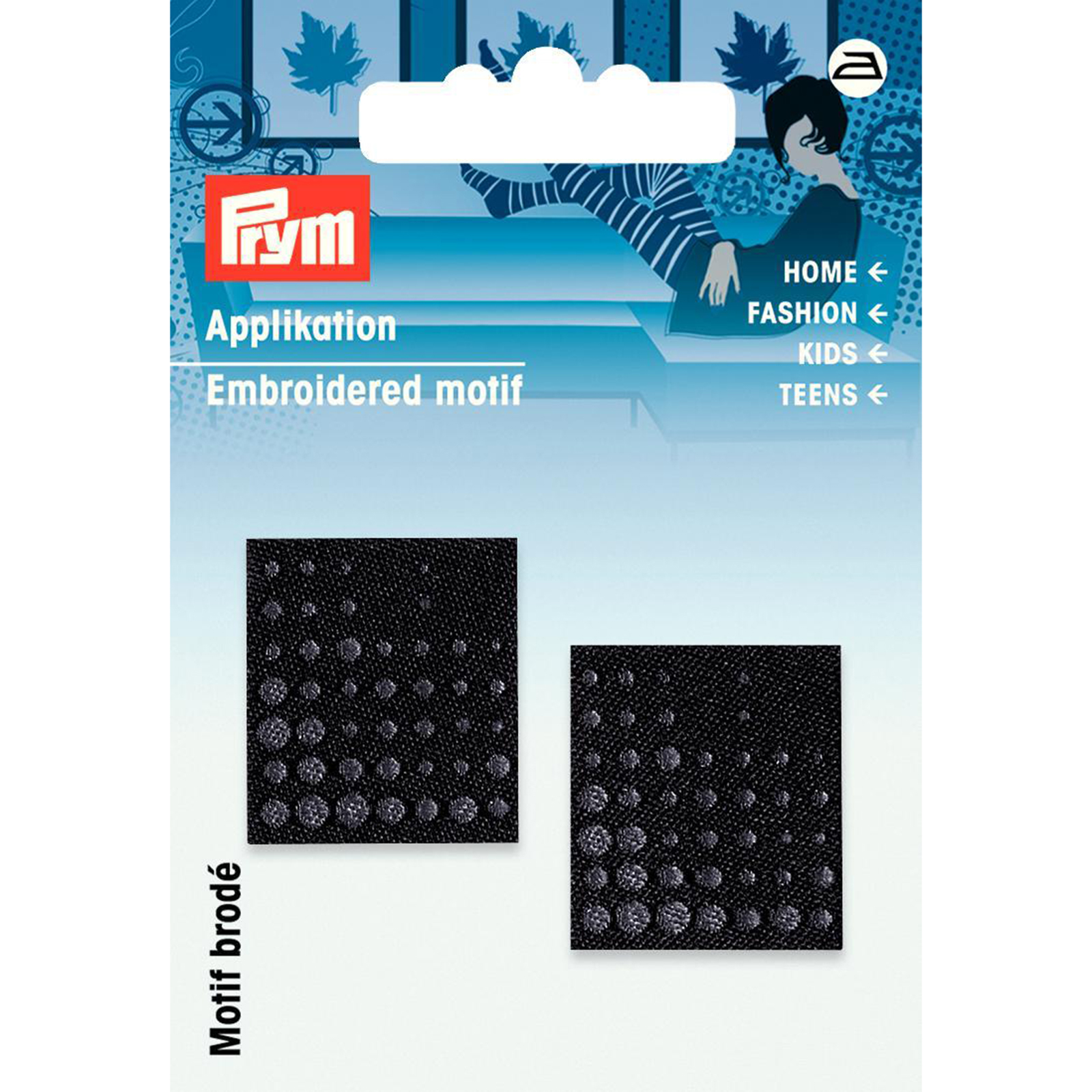 Prym 926034 Applicatie Labels zwart/grijs - Kaart