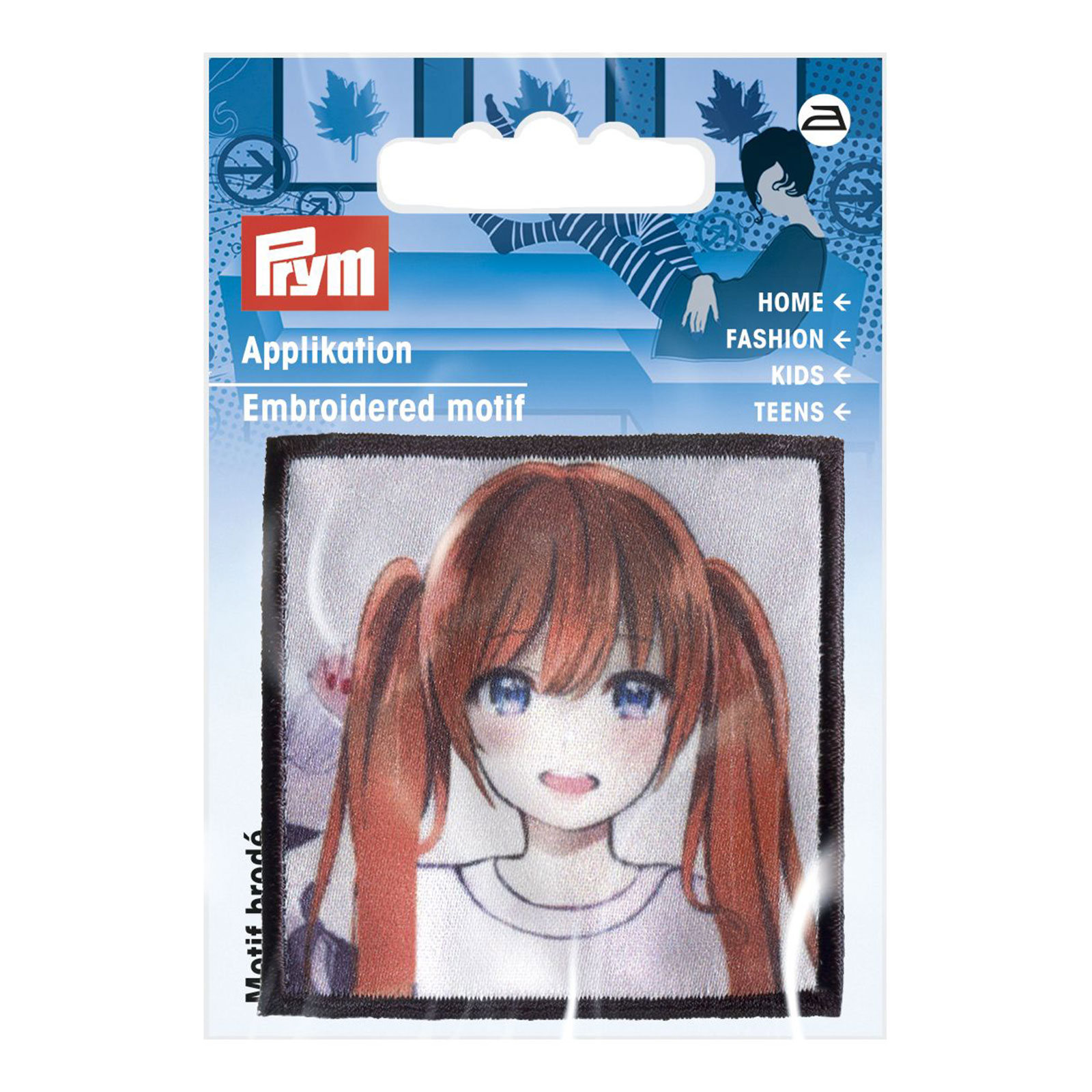 Prym 926084 Appl. K-Pop Label Meisje rode haar - Kaart