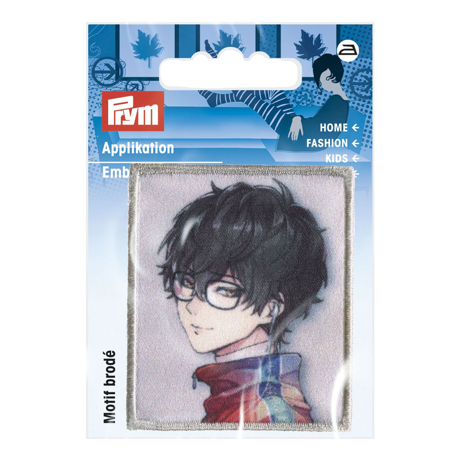 Prym 926085 Appl. K-Pop Label Jongen zwarte haar - Kaart