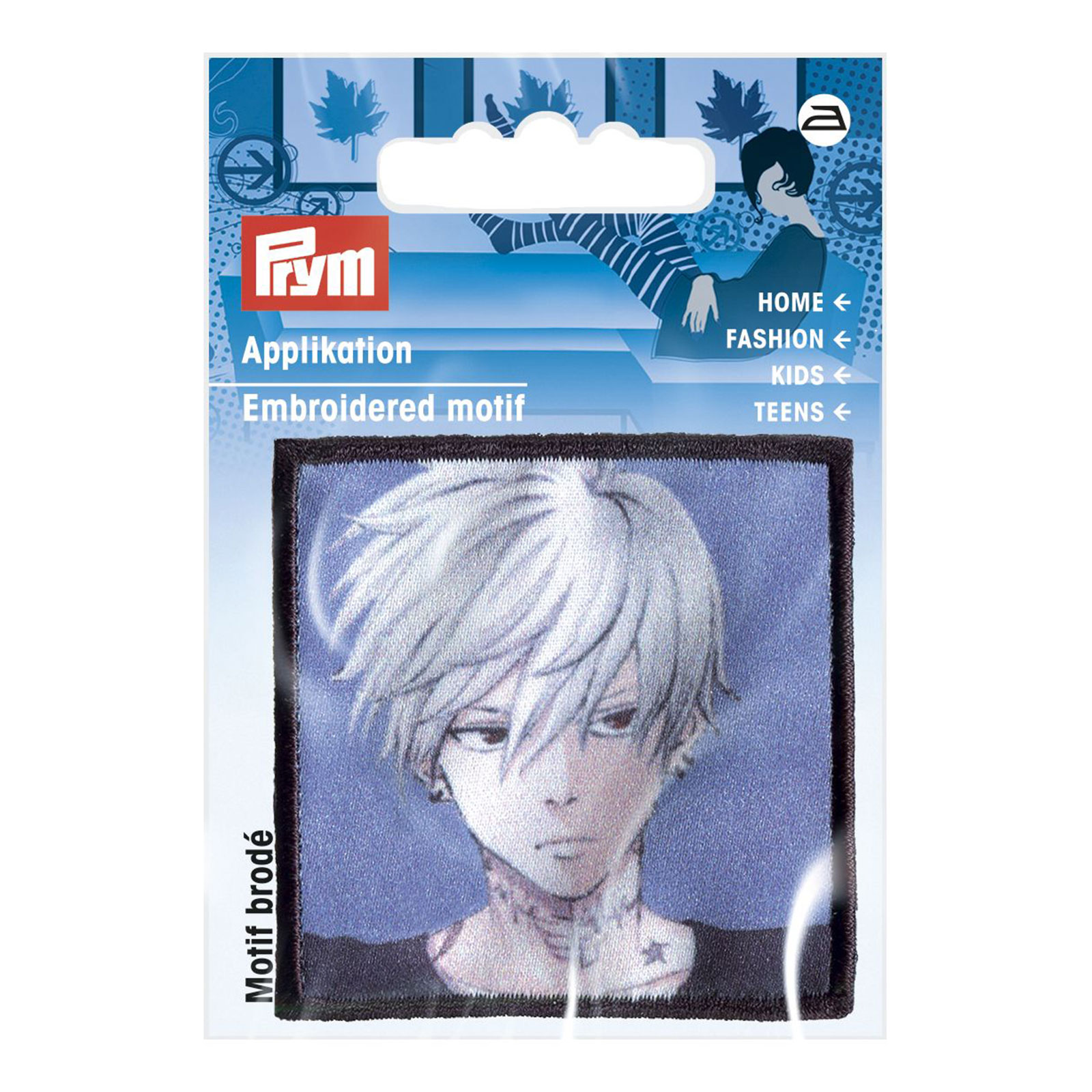 Prym 926086 Appl. K-Pop Label Jongen witte haar - Kaart