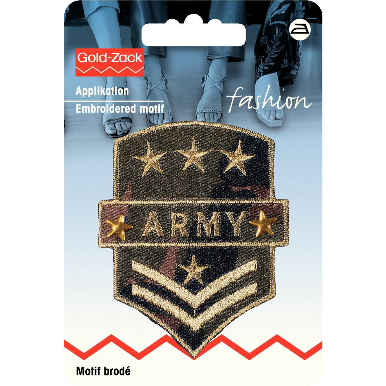 Prym 926405 Applicatie Military Army wapenschild kaki - Kaart